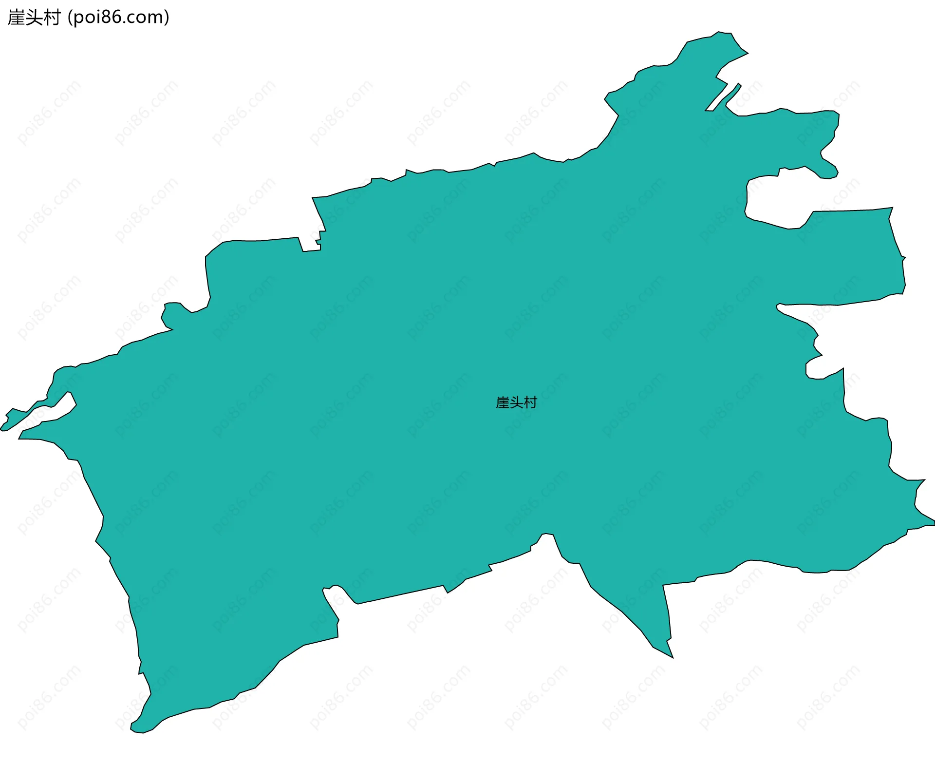 崖头村边界地图