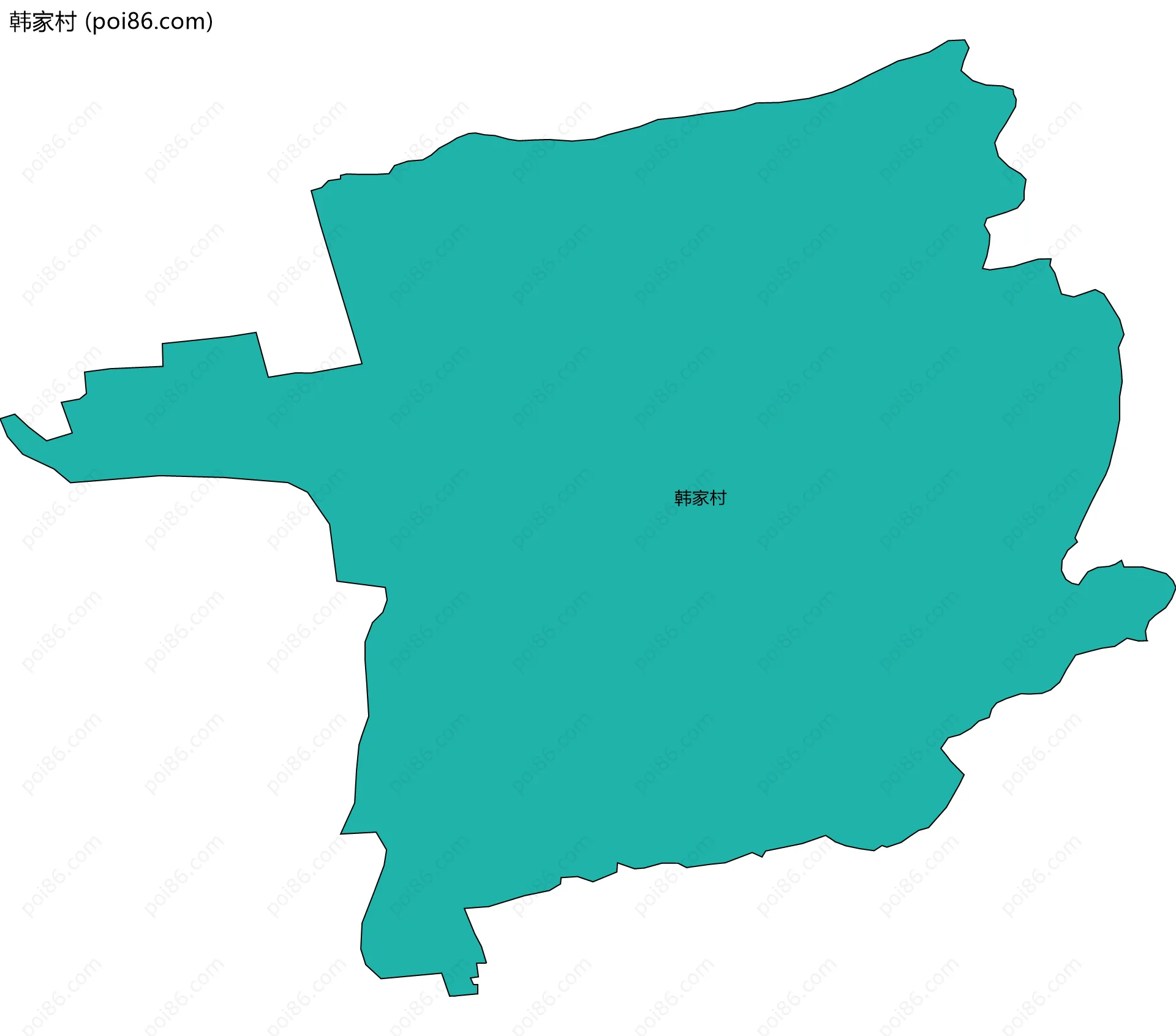韩家村边界地图