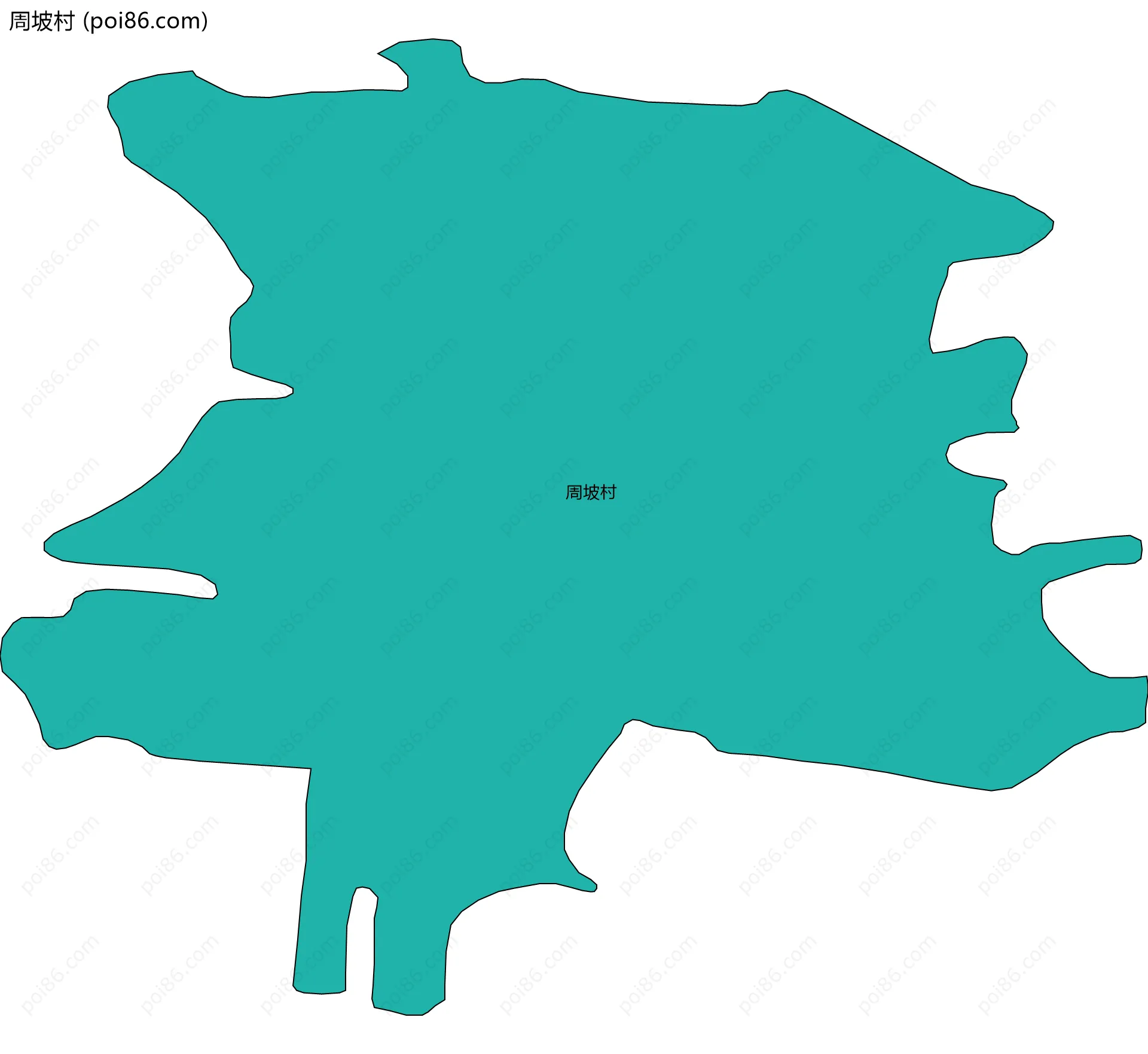 周坡村边界地图