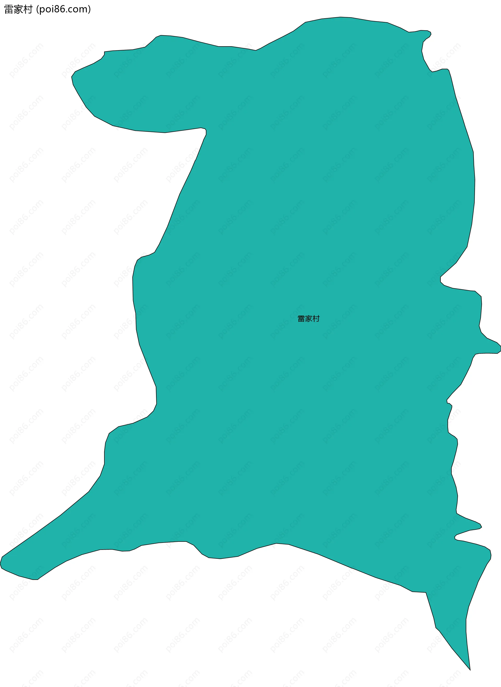 雷家村边界地图