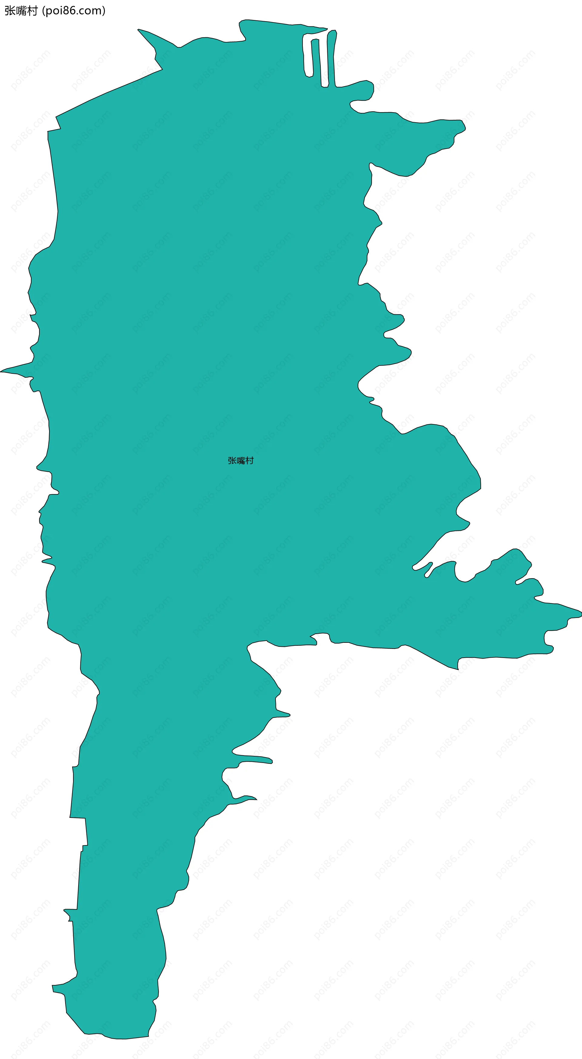 张嘴村边界地图