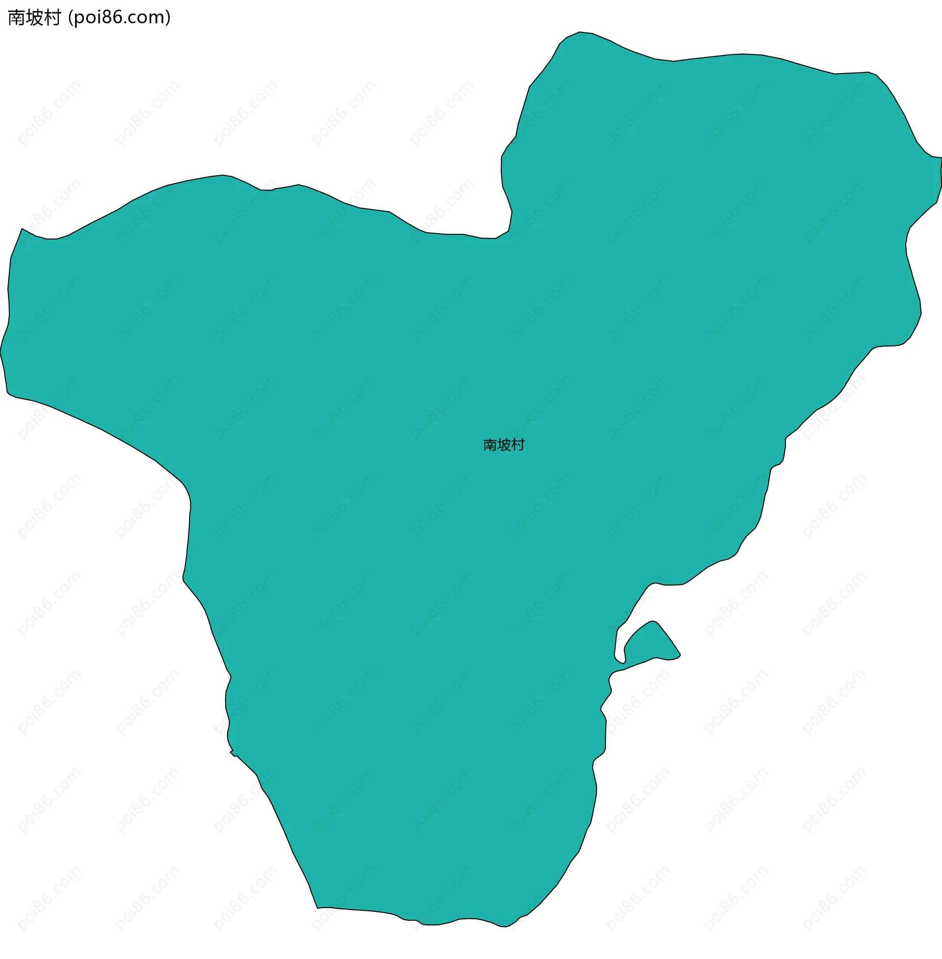 南坡村边界地图