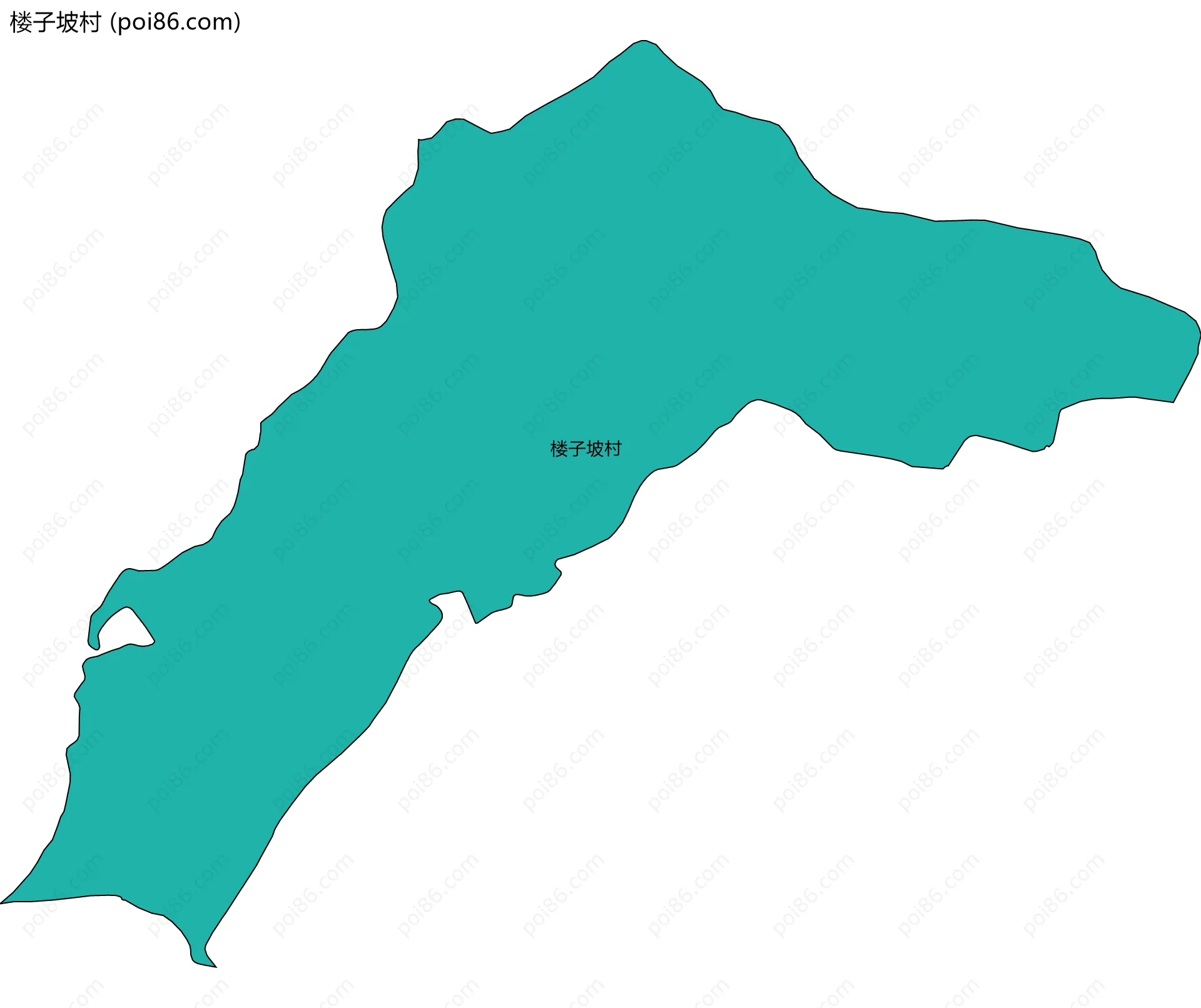 楼子坡村边界地图