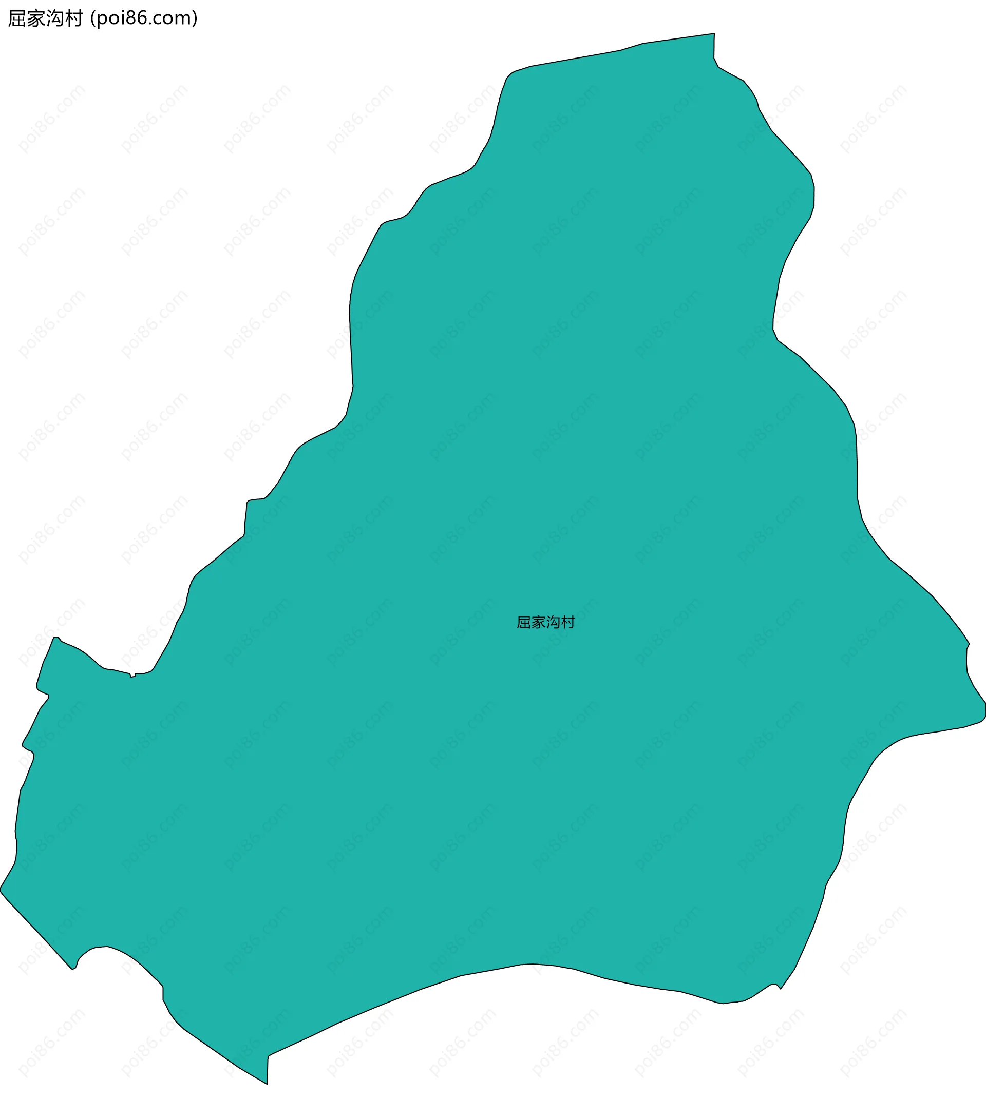 屈家沟村边界地图