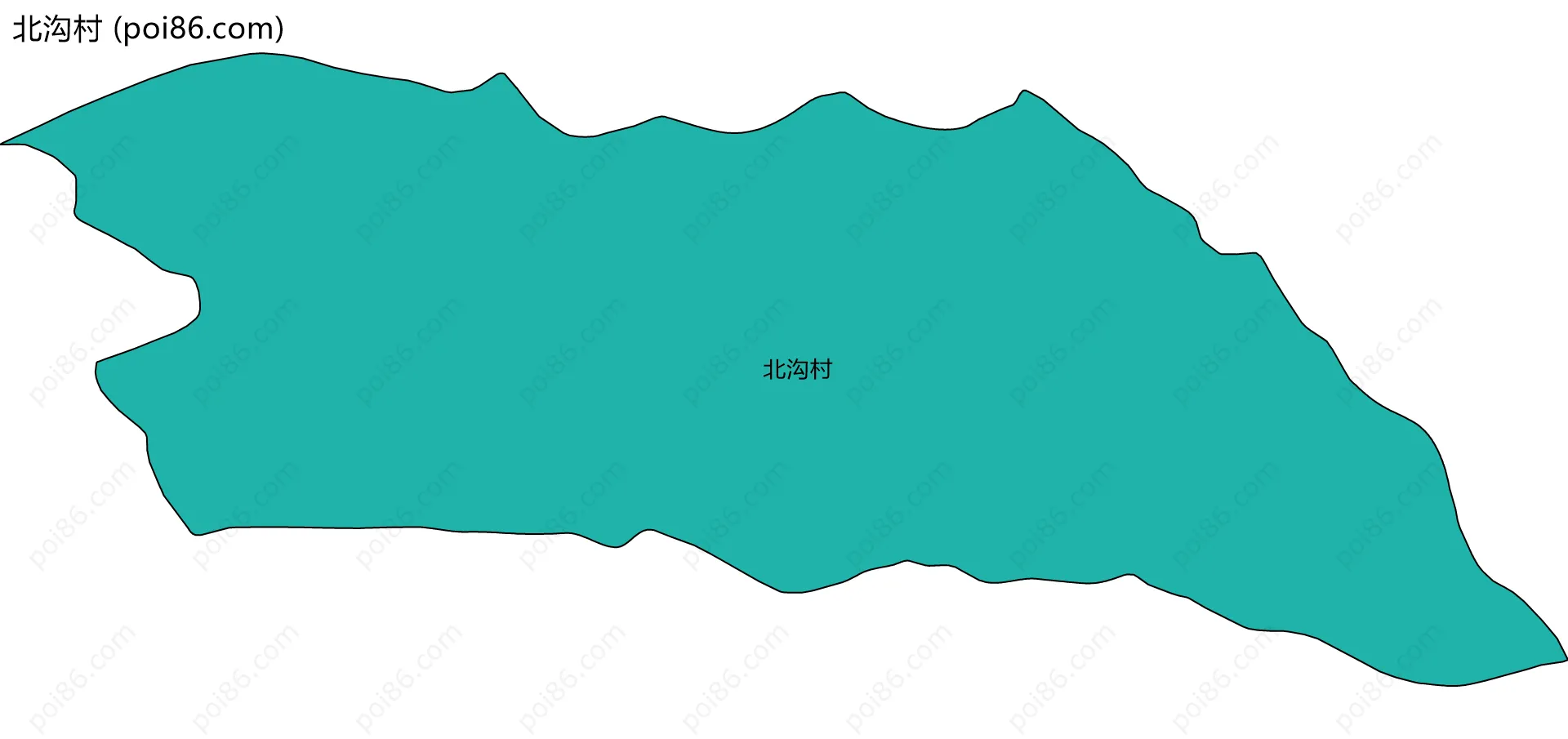 北沟村边界地图