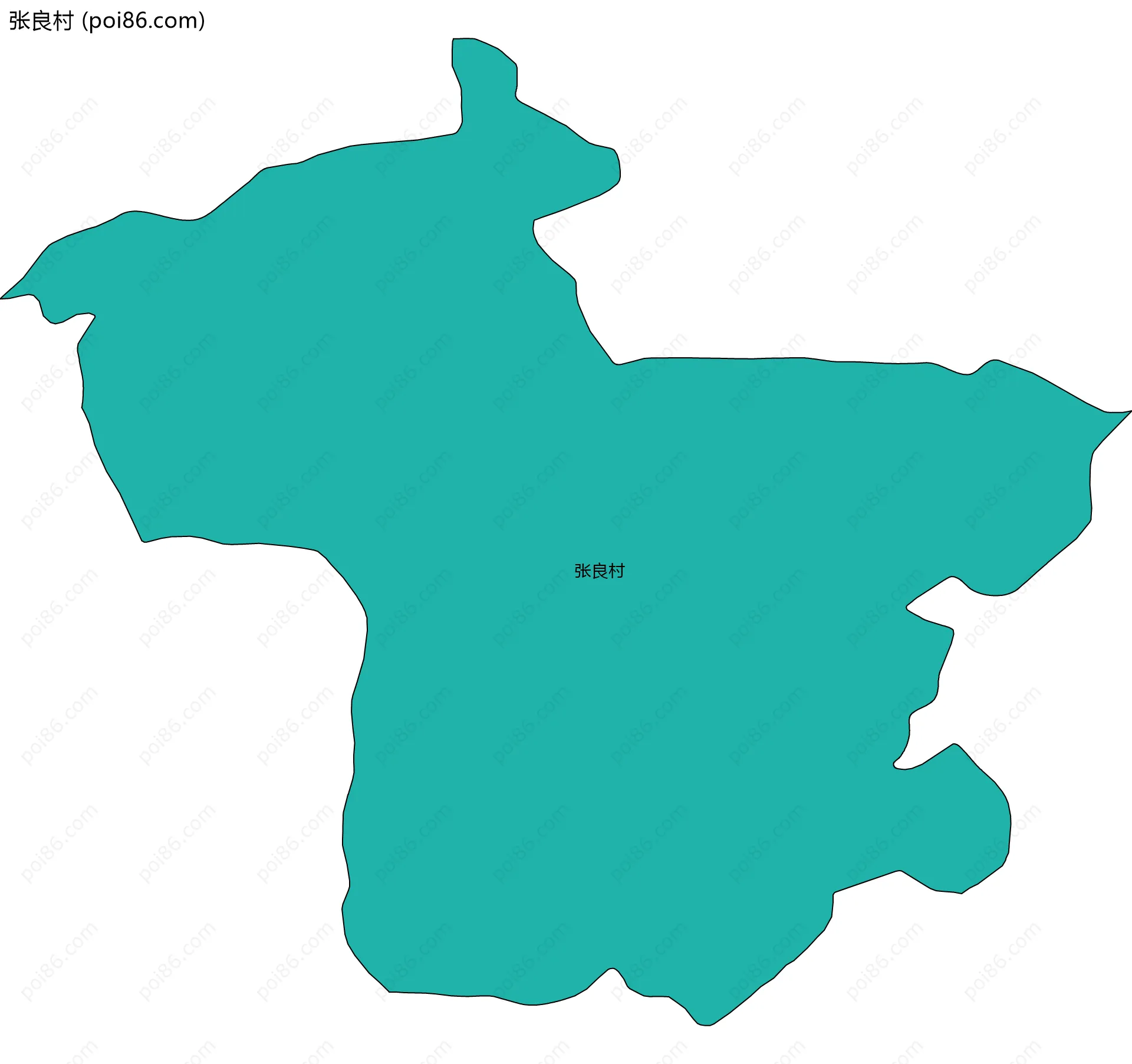 张良村边界地图