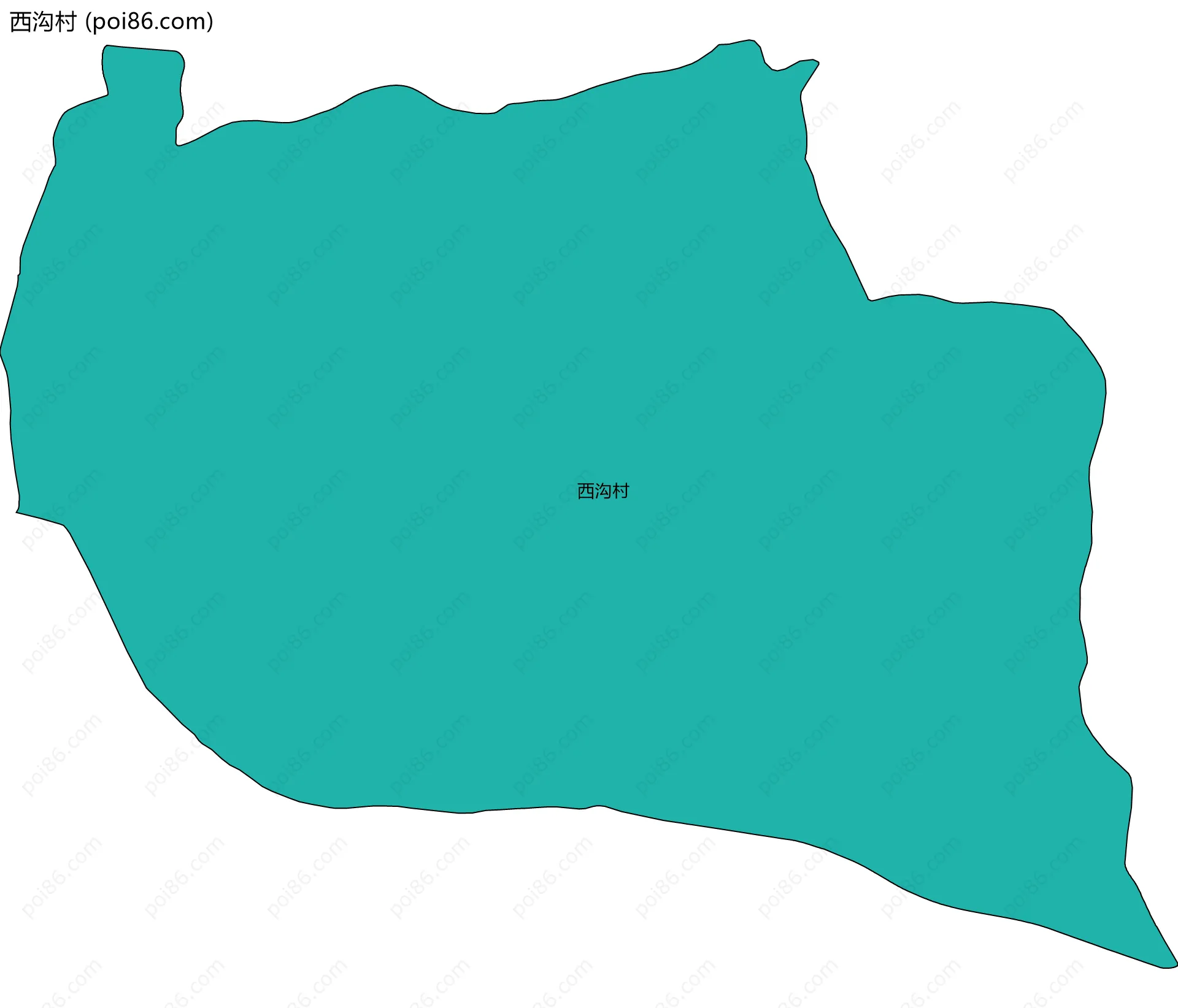 西沟村边界地图