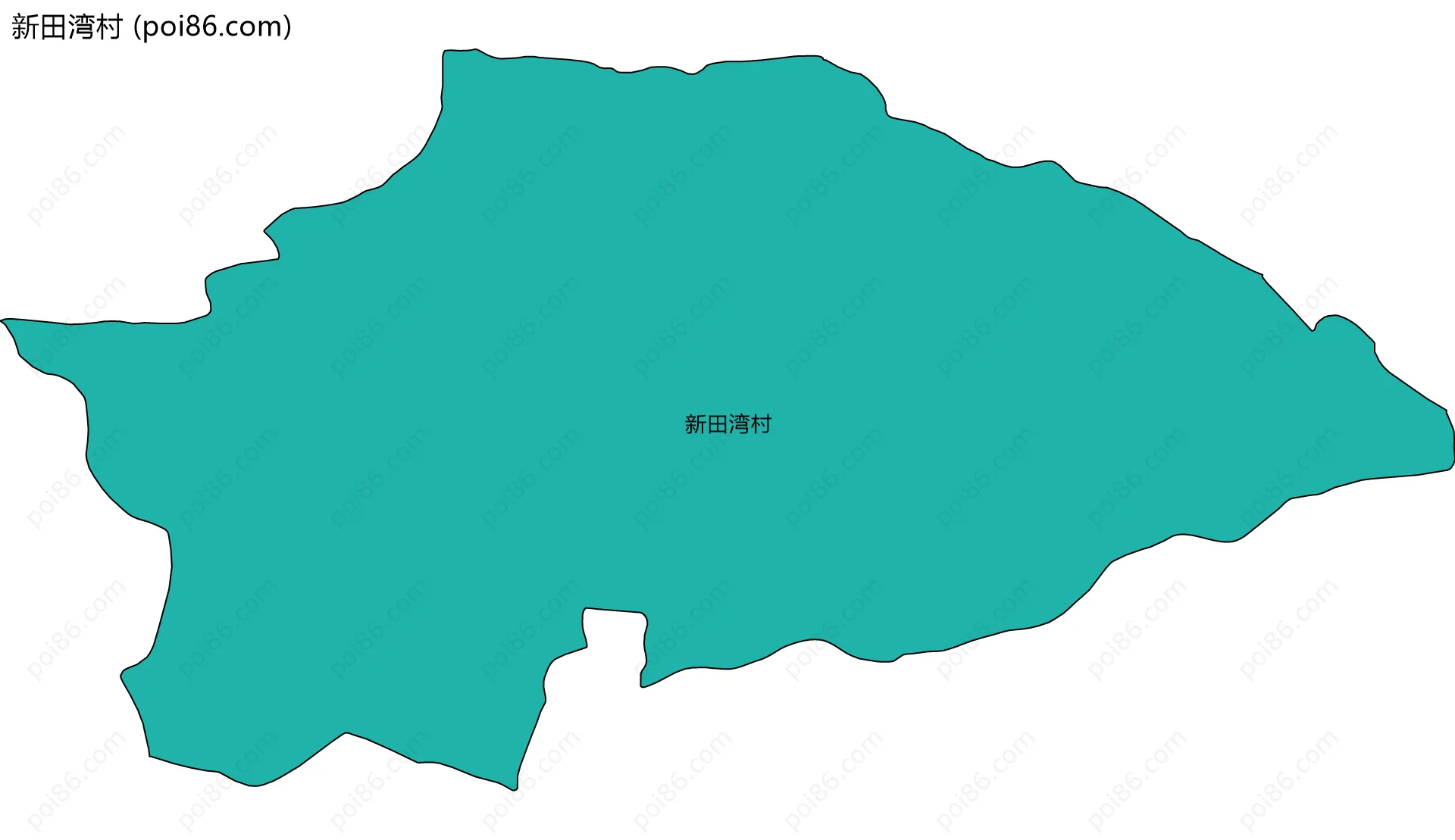 新田湾村边界地图