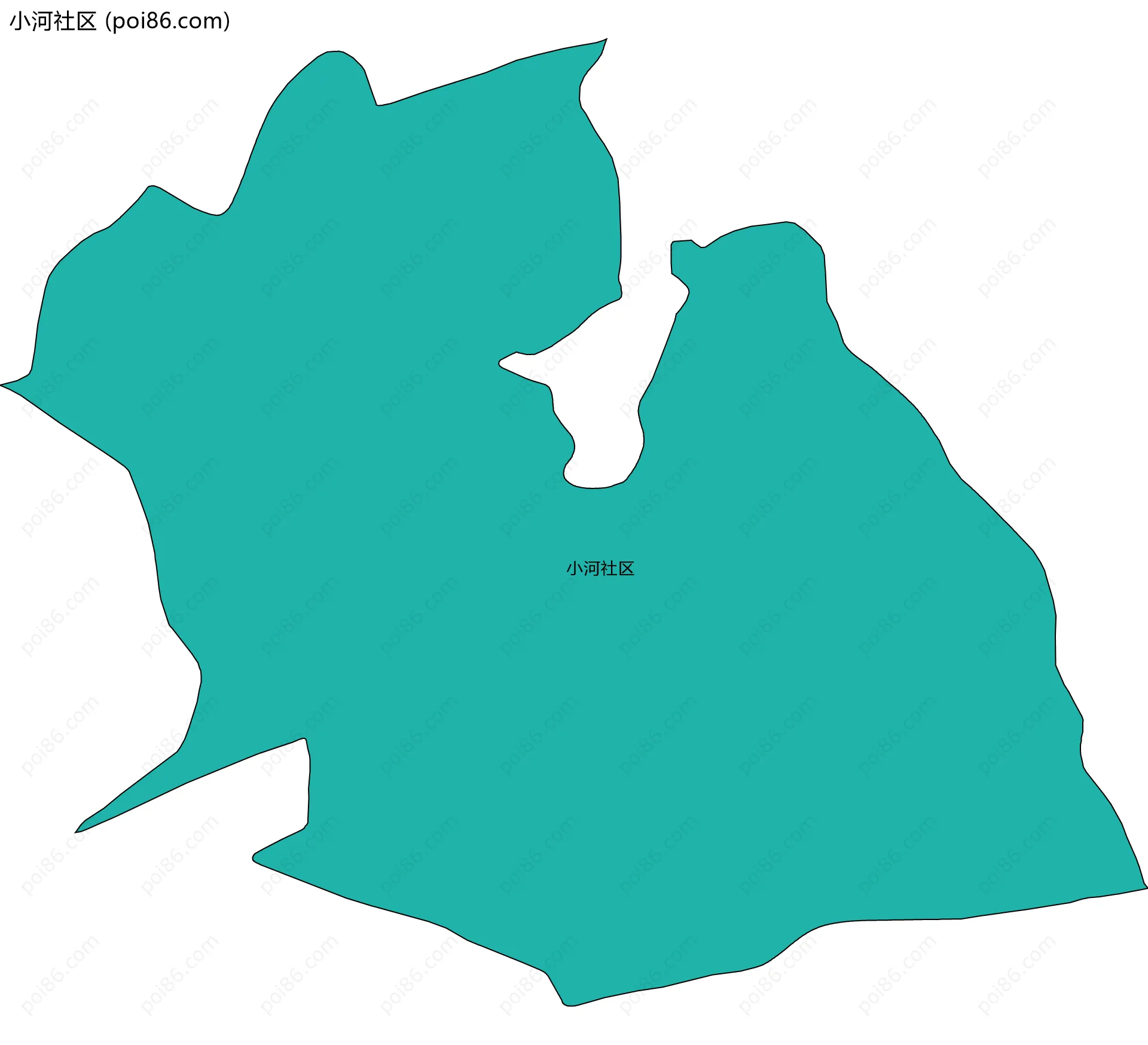 小河社区边界地图