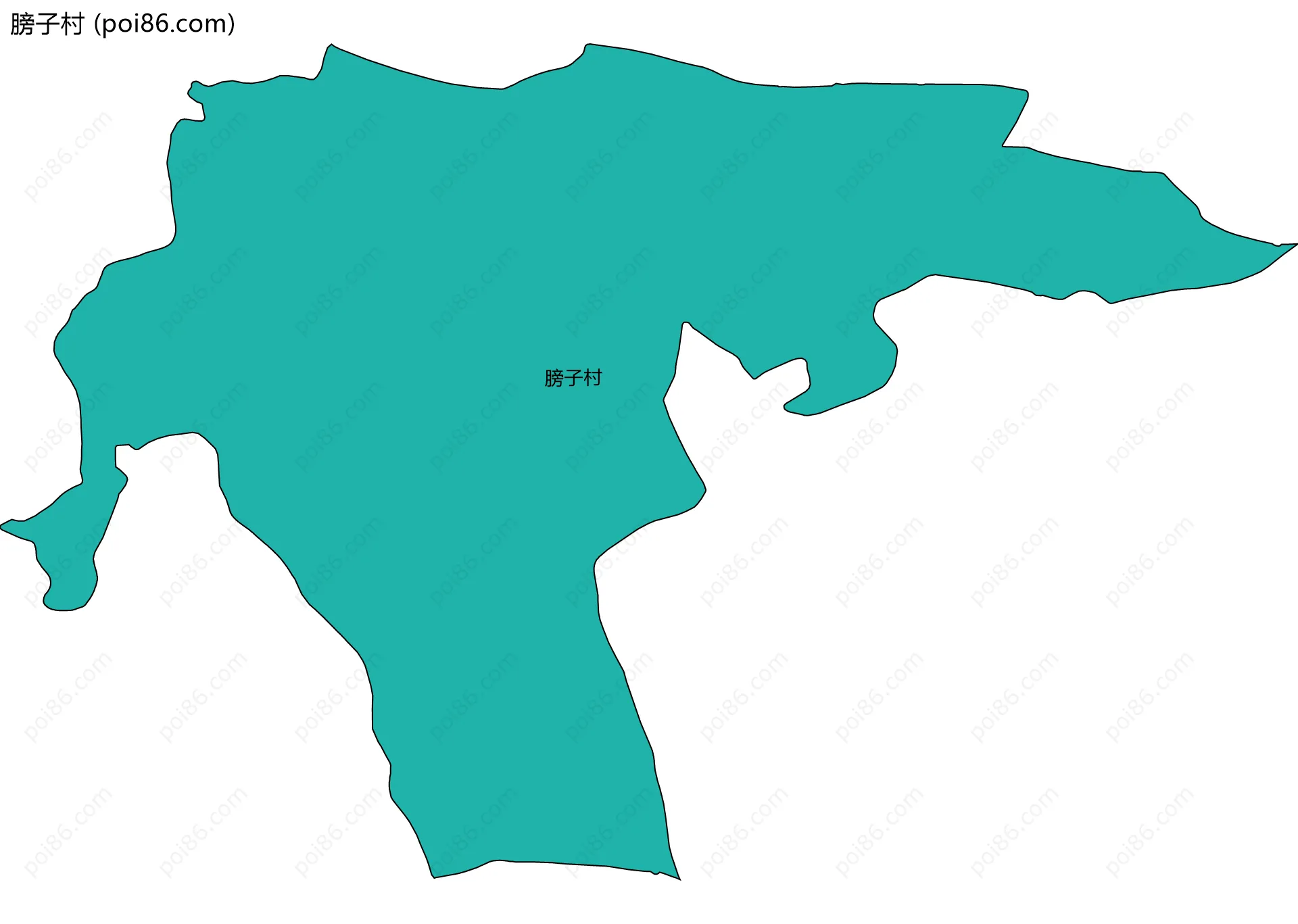 膀子村边界地图