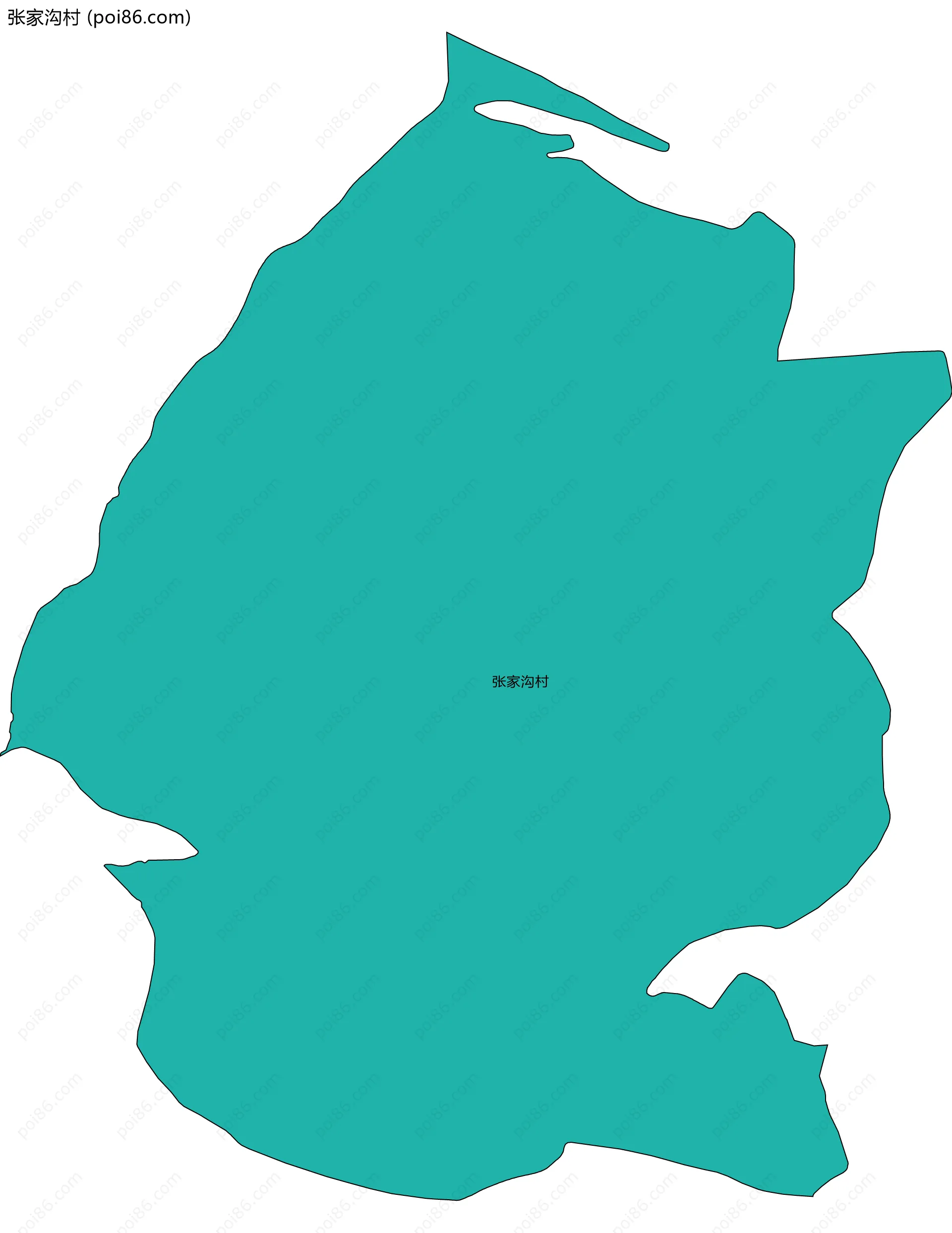 张家沟村边界地图