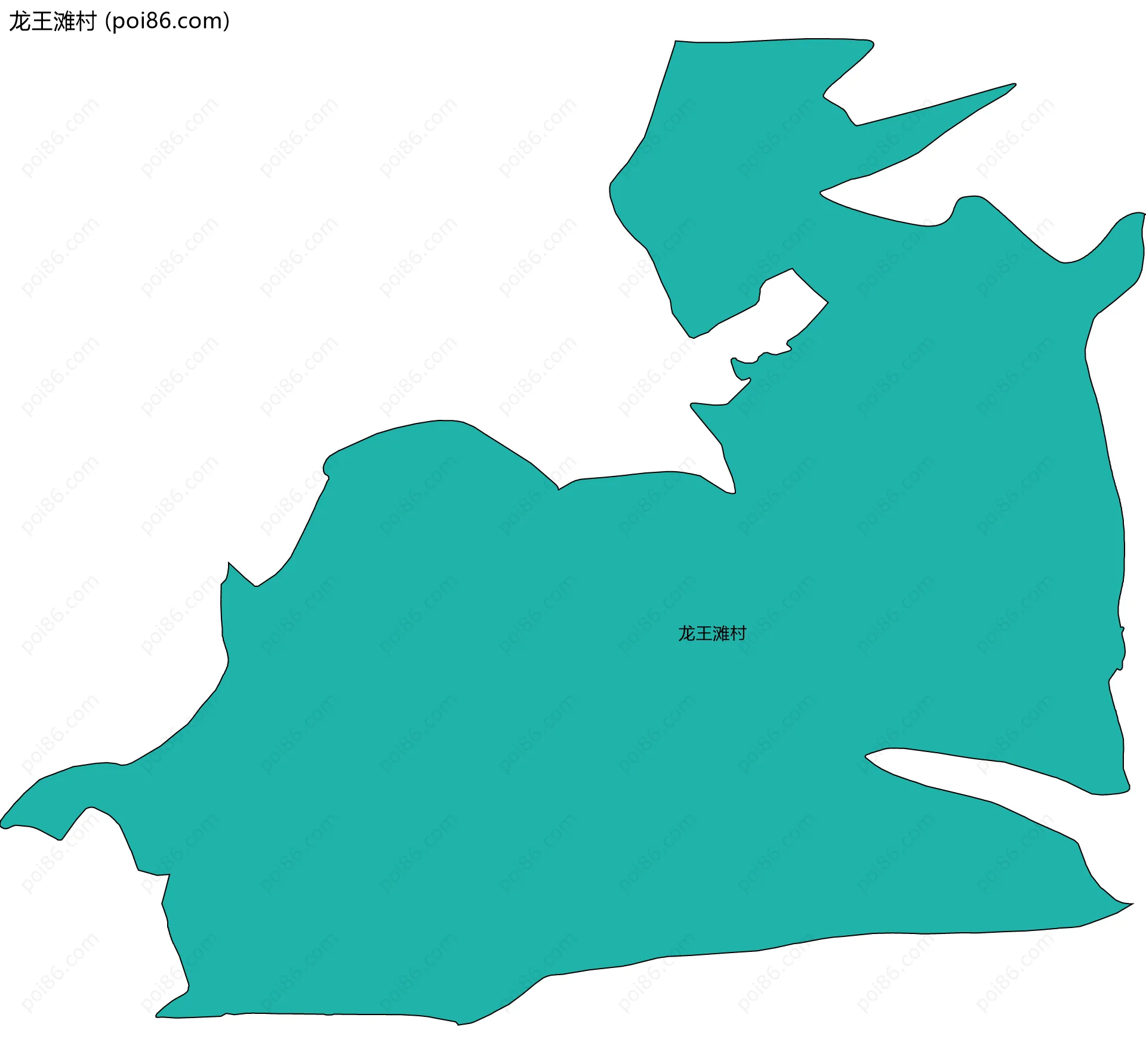 龙王滩村边界地图