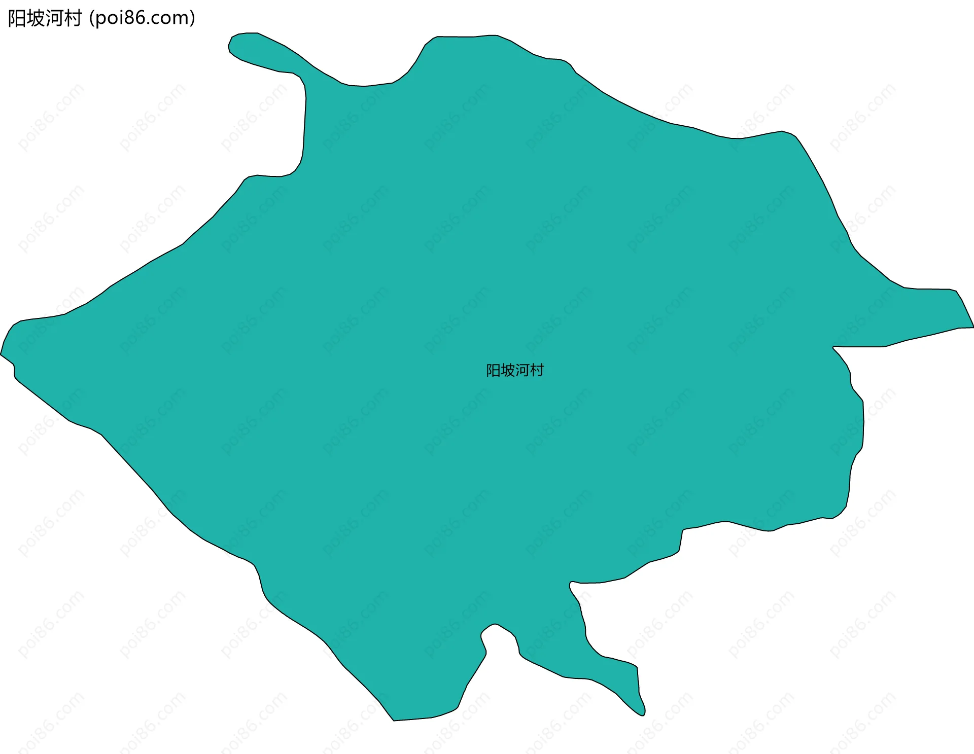 阳坡河村边界地图