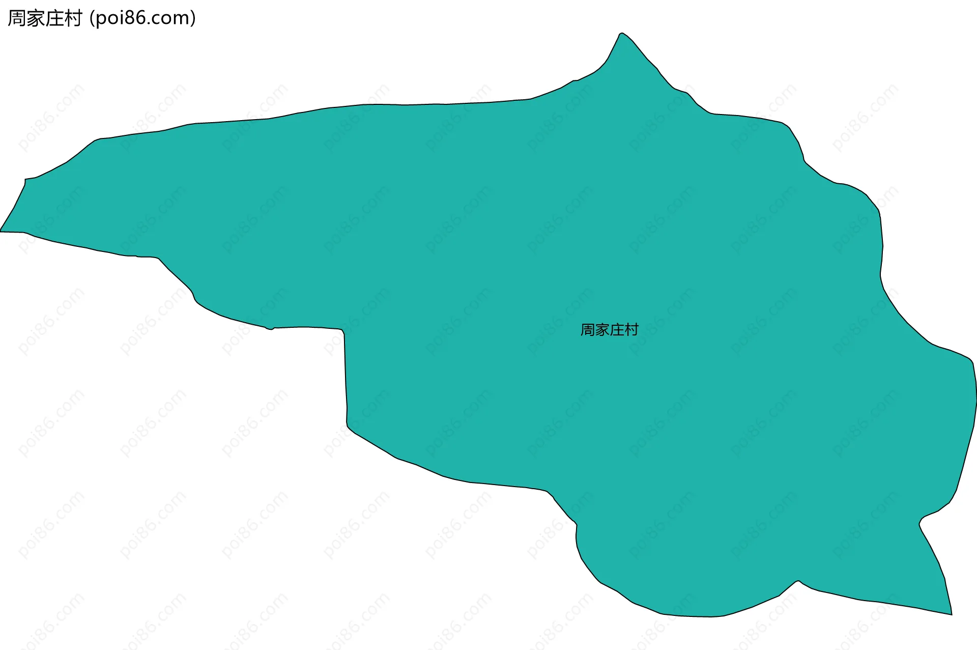 周家庄村边界地图
