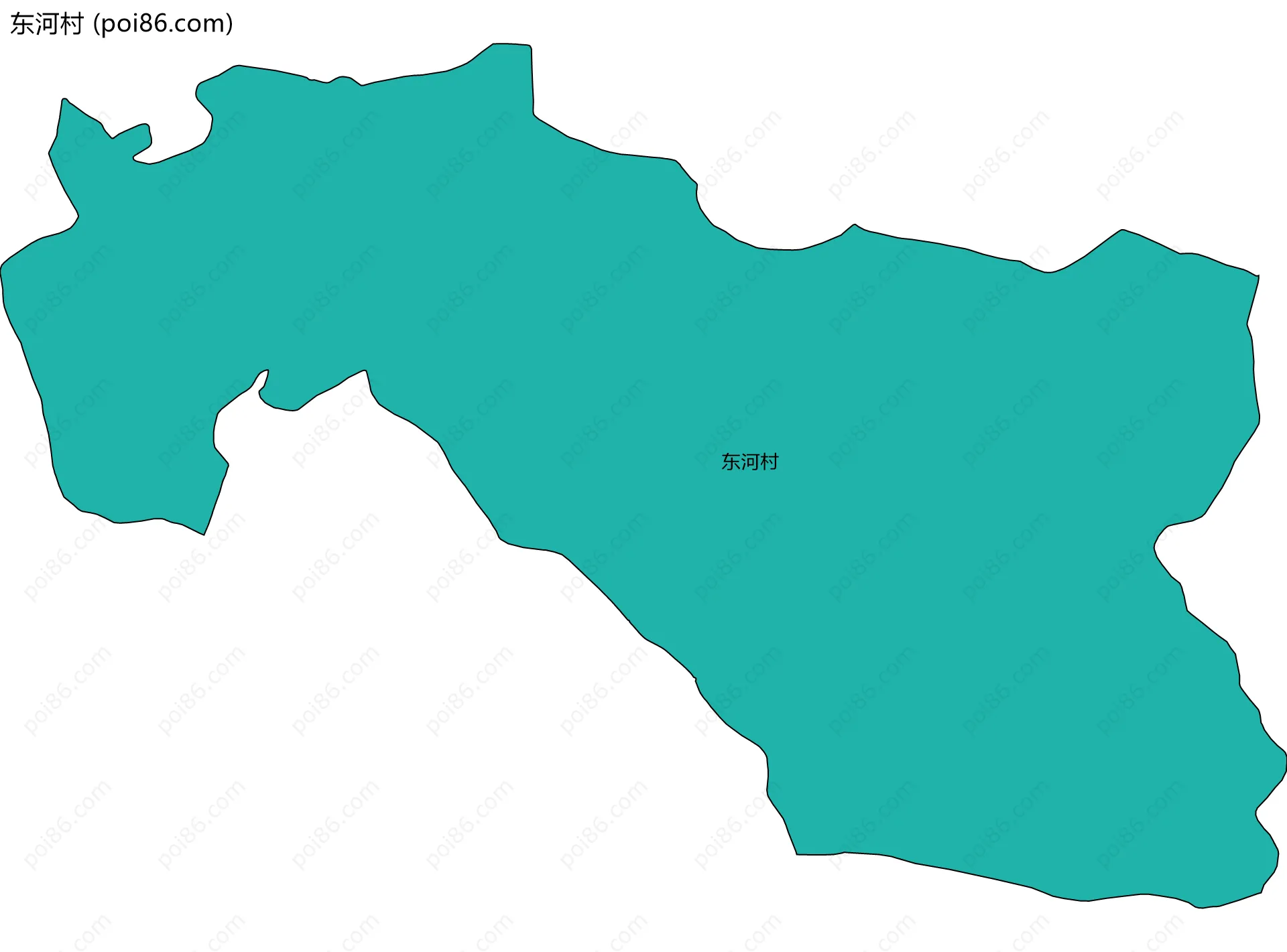 东河村边界地图