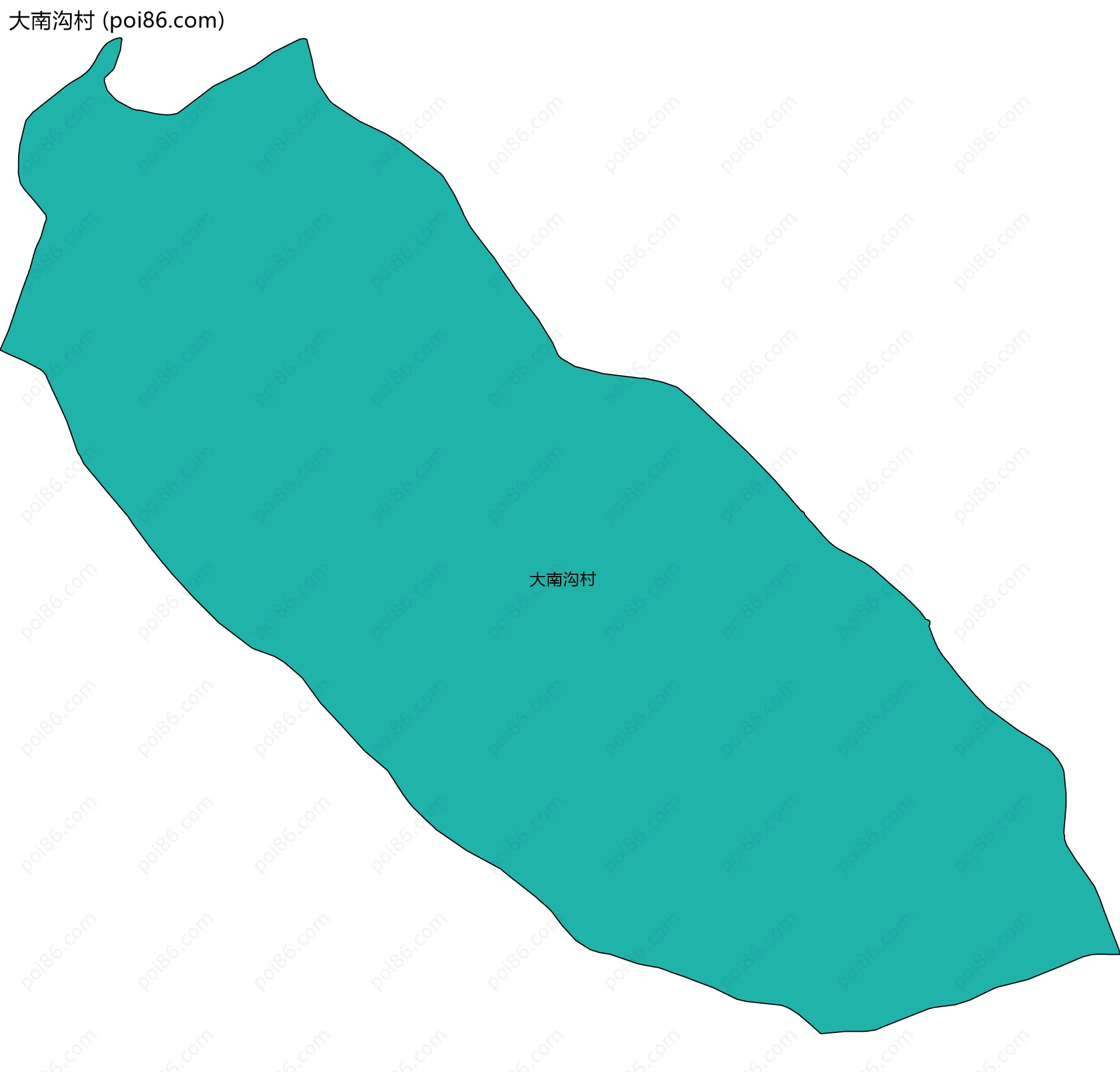 大南沟村边界地图