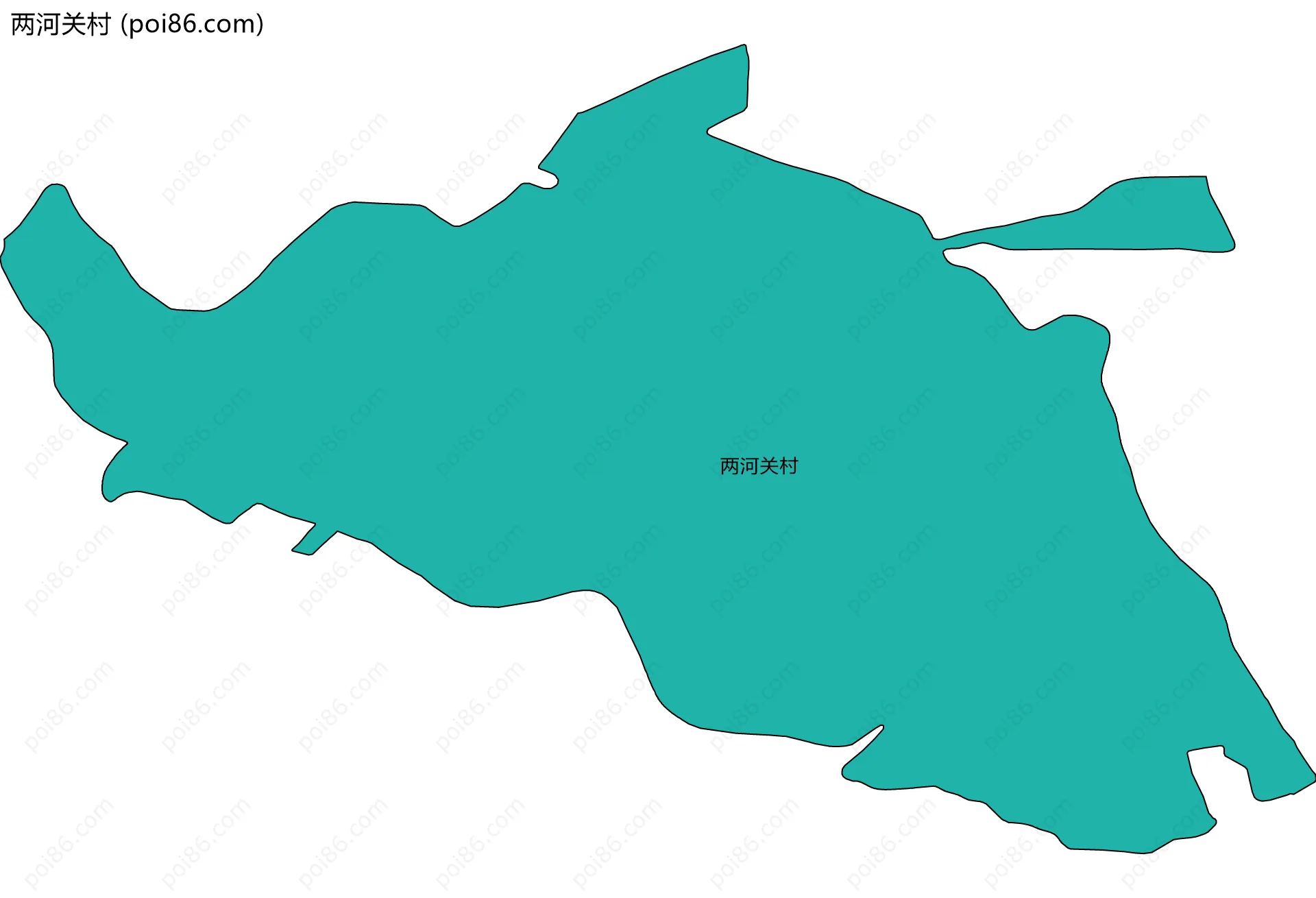 两河关村边界地图
