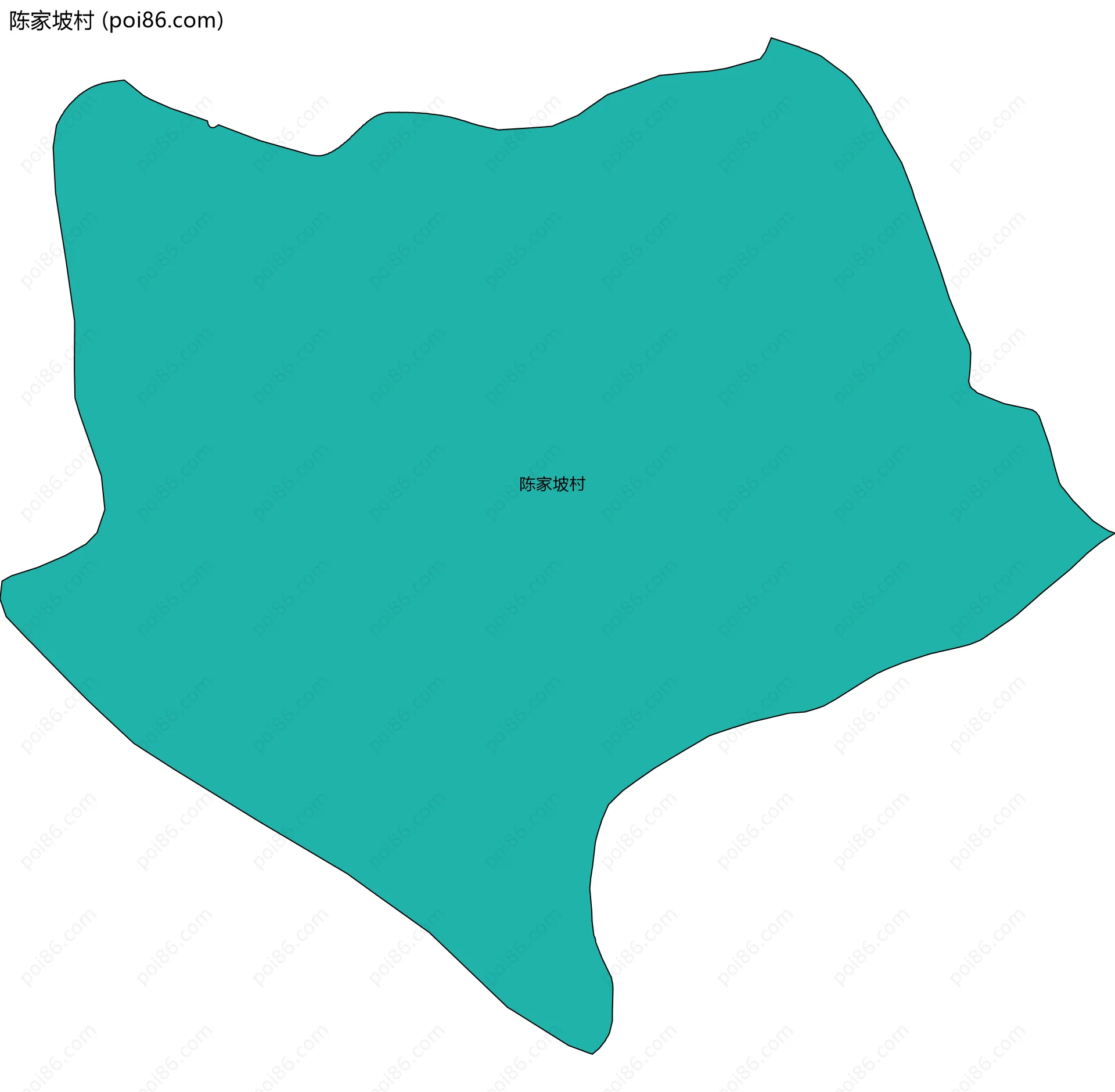 陈家坡村边界地图