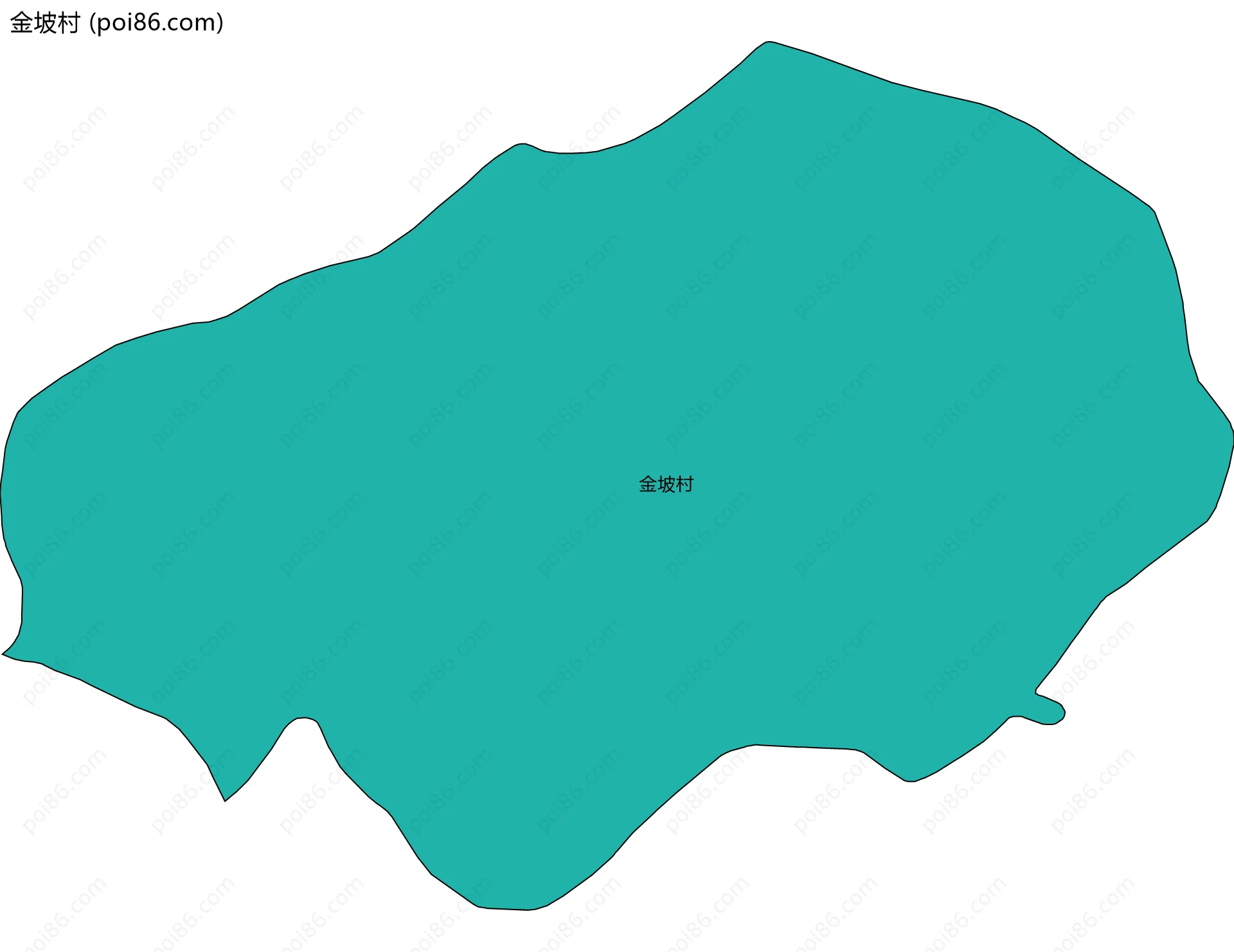 金坡村边界地图