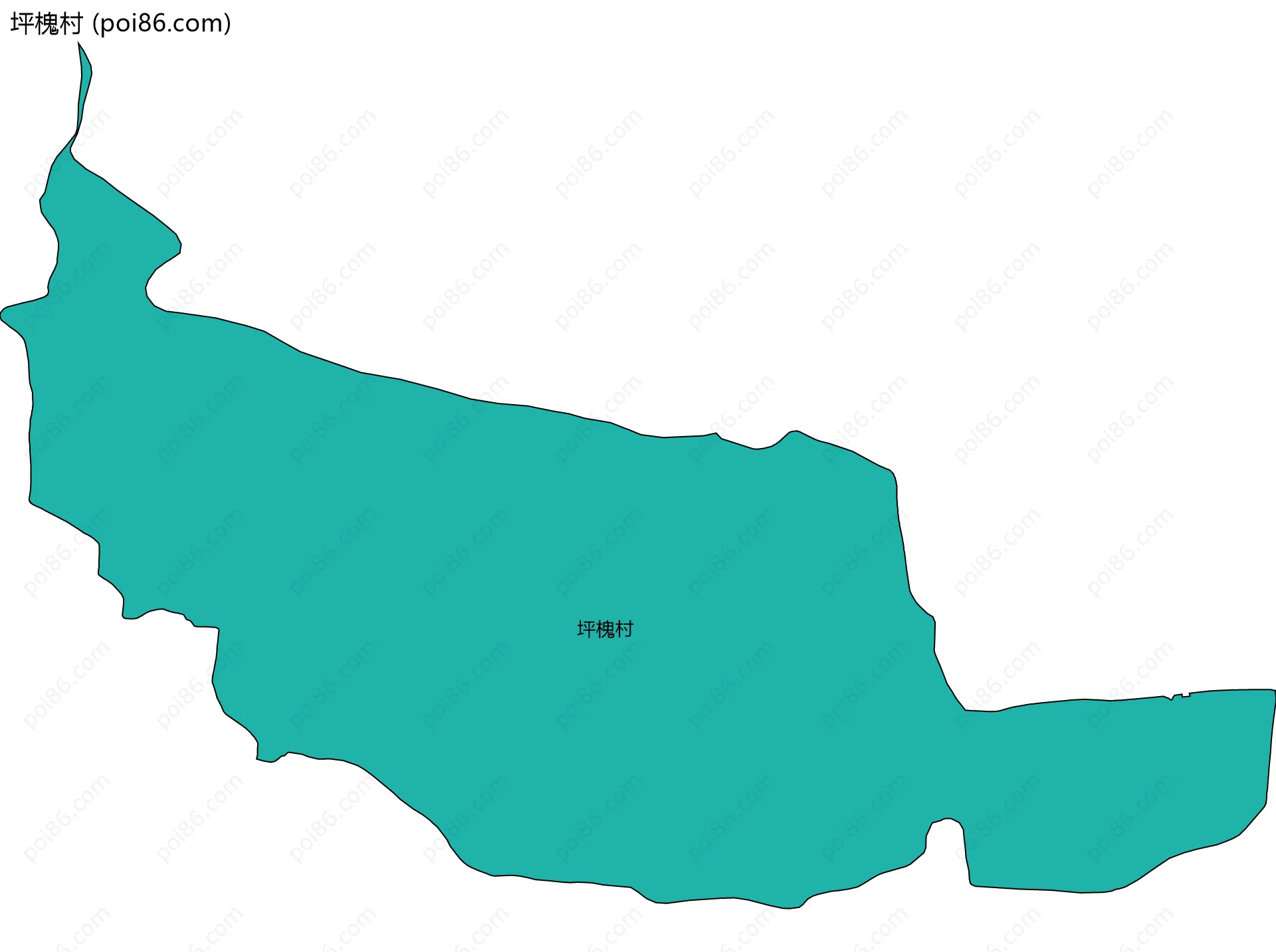 坪槐村边界地图