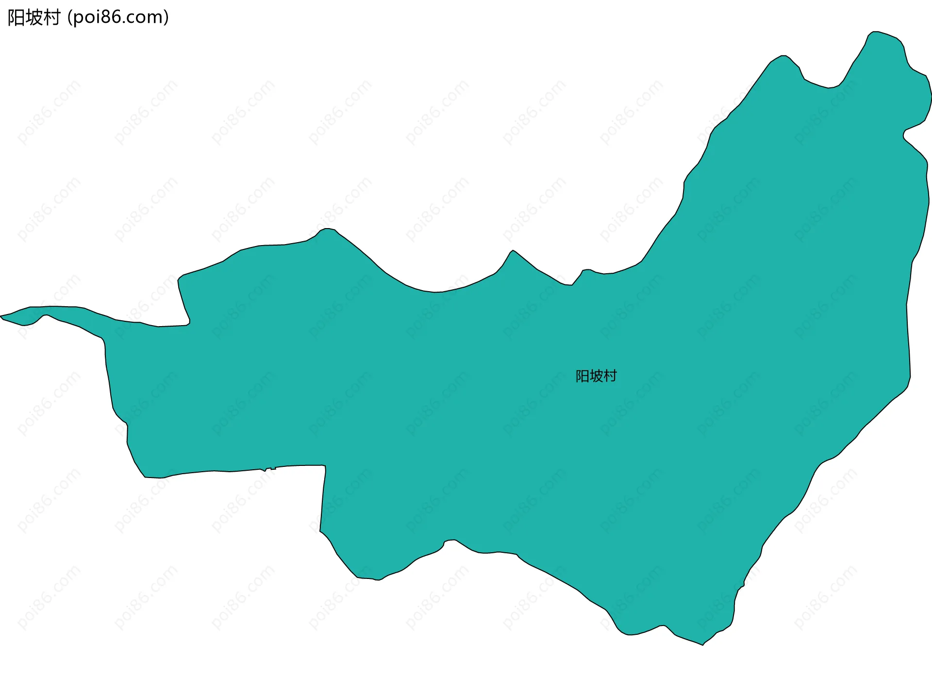阳坡村边界地图