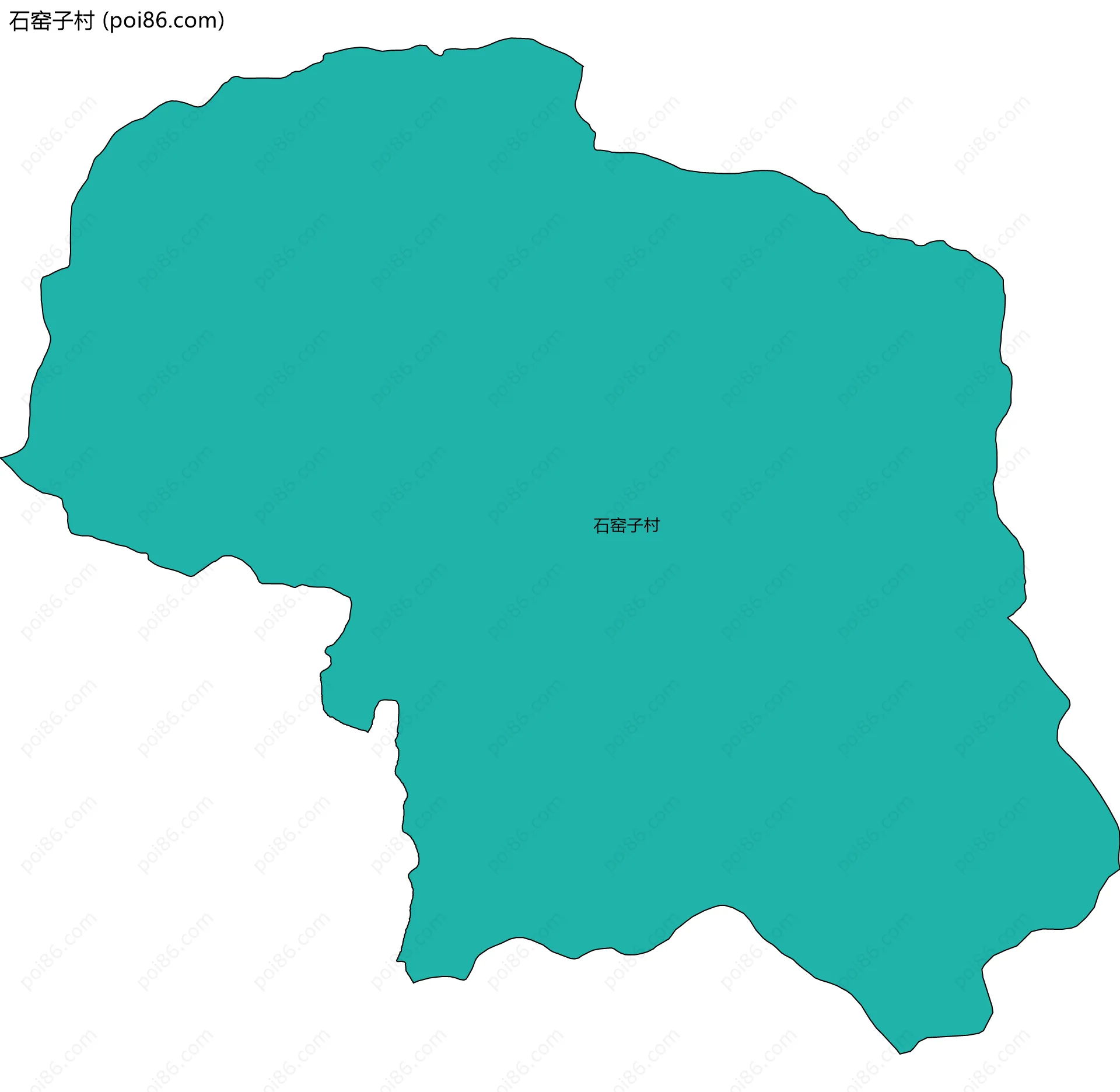 石窑子村边界地图