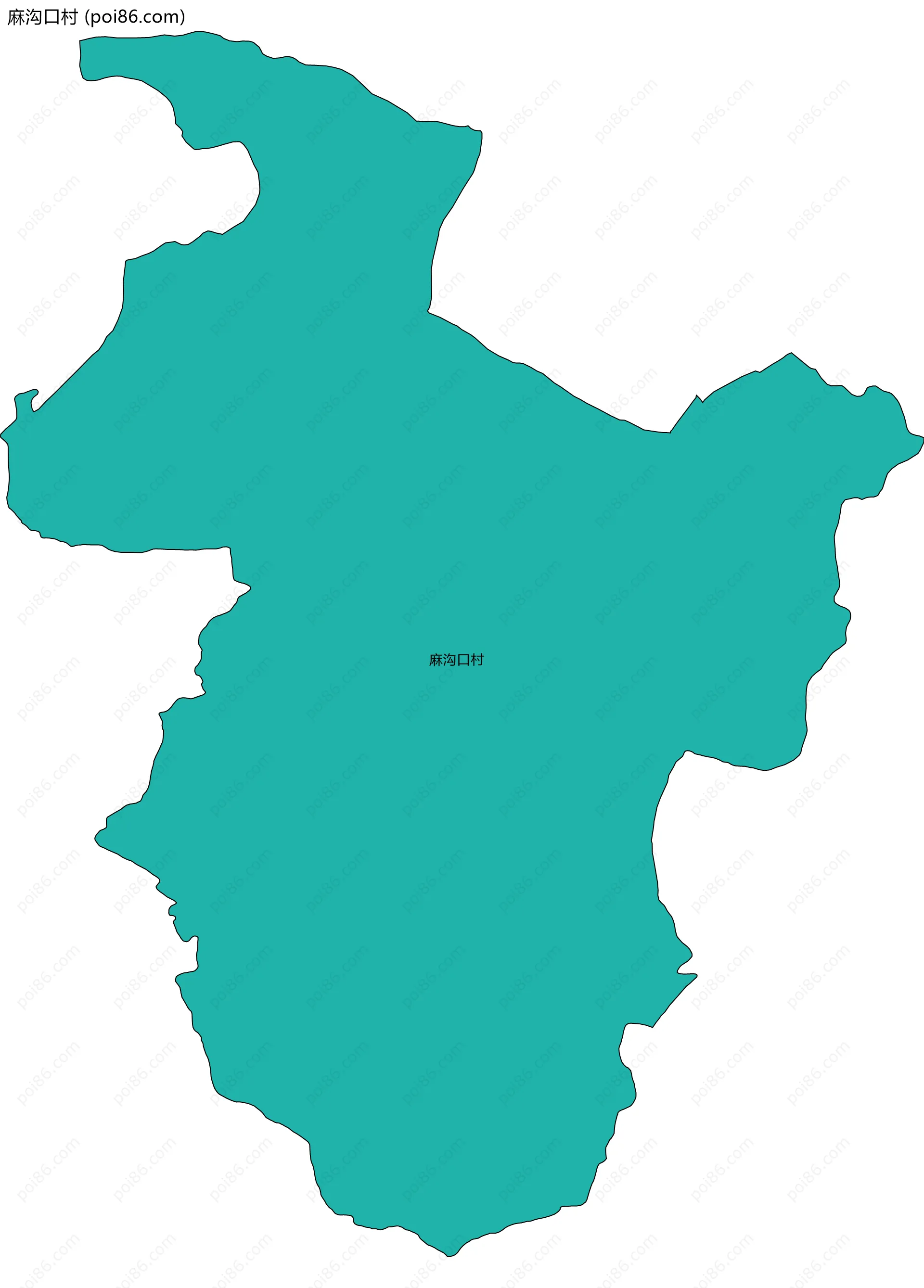 麻沟口村边界地图