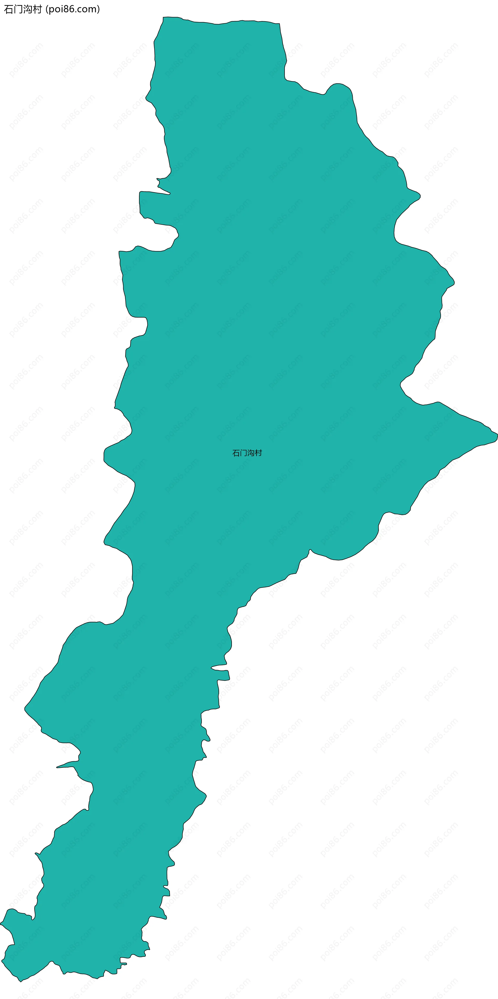 石门沟村边界地图