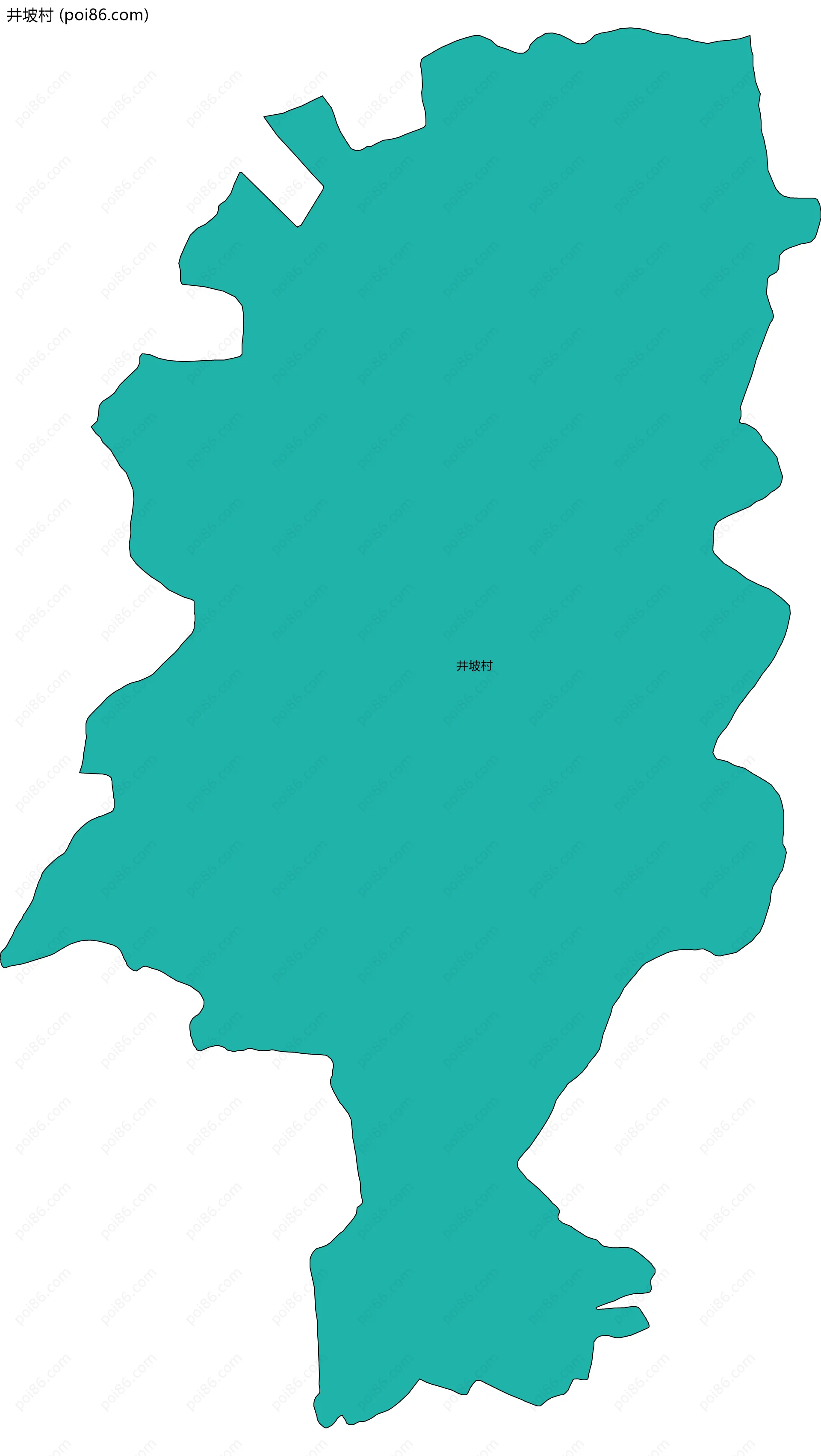 井坡村边界地图