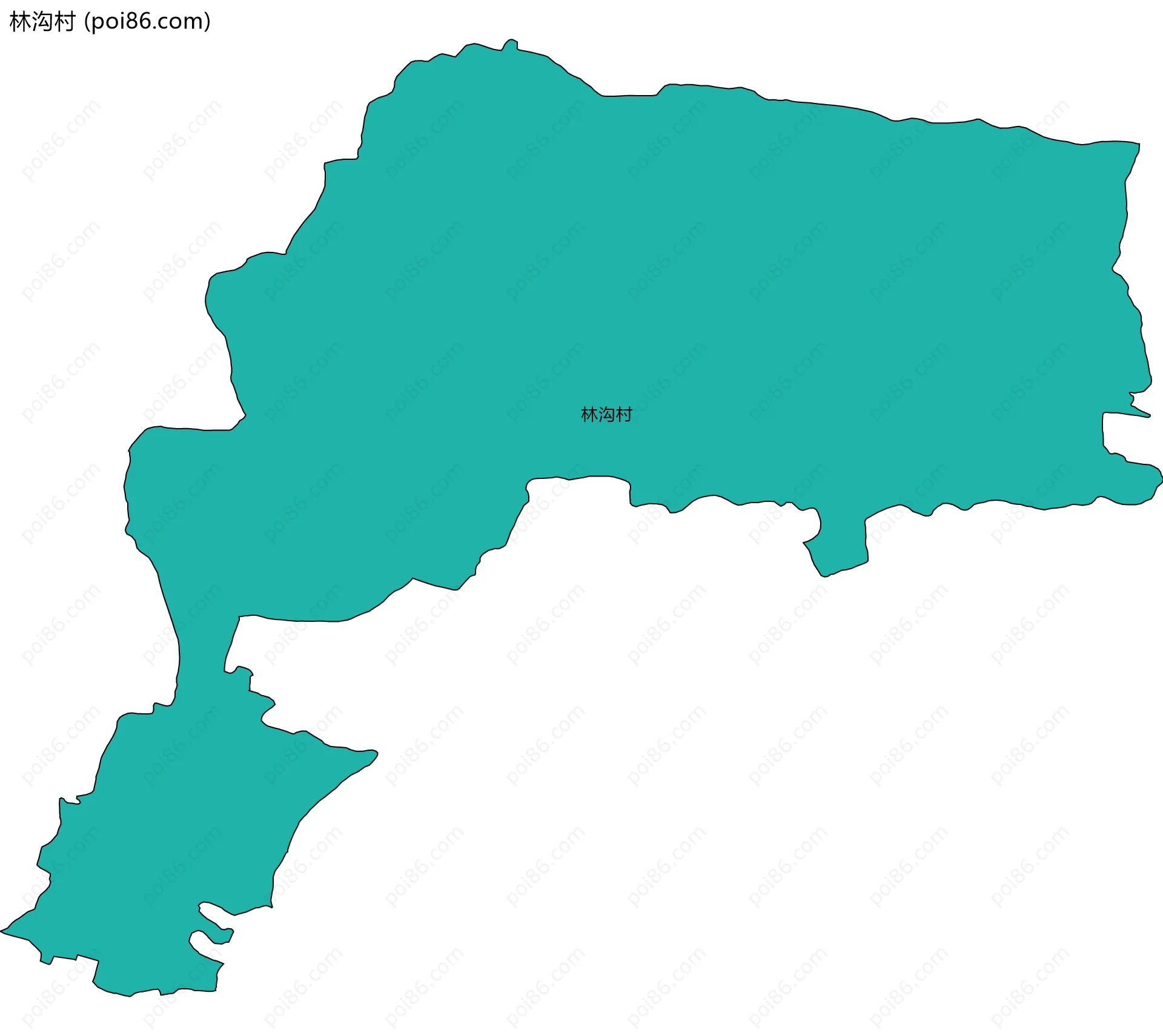 林沟村边界地图