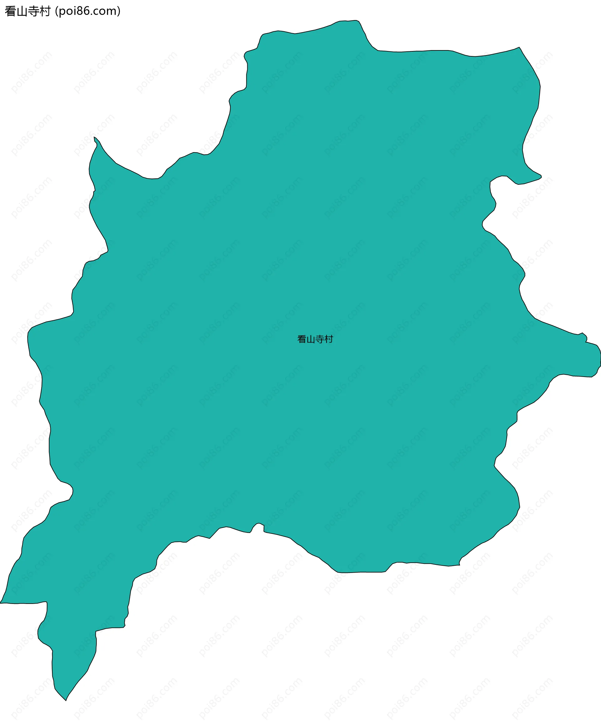 看山寺村边界地图