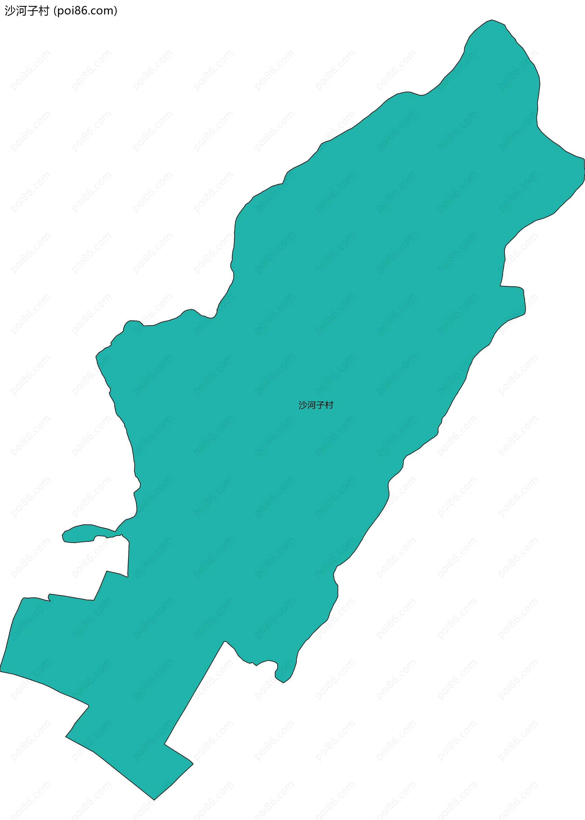 沙河子村边界地图