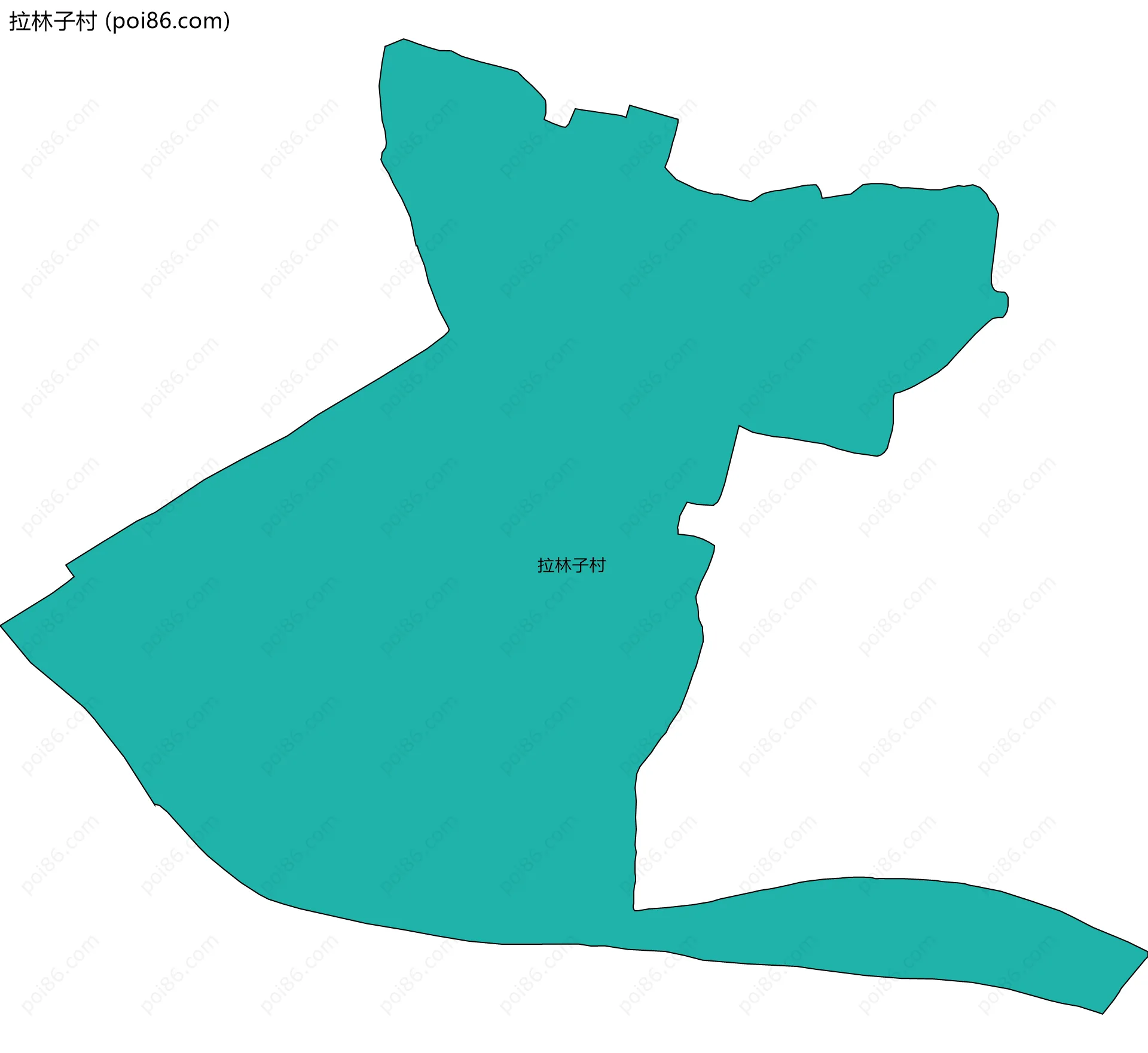 拉林子村边界地图