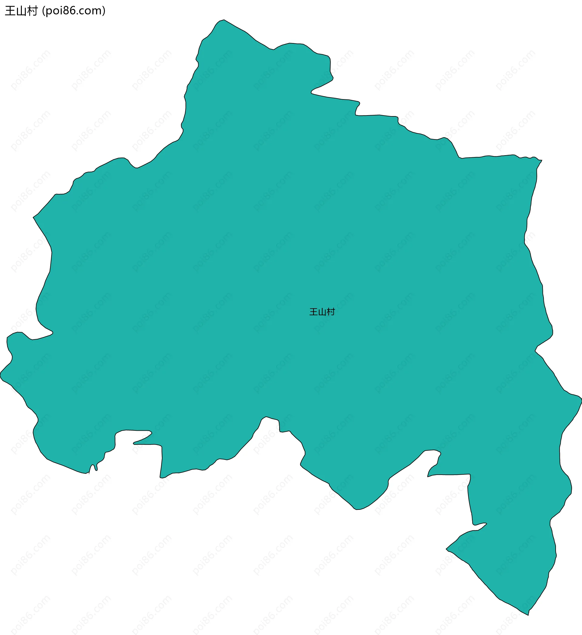王山村边界地图