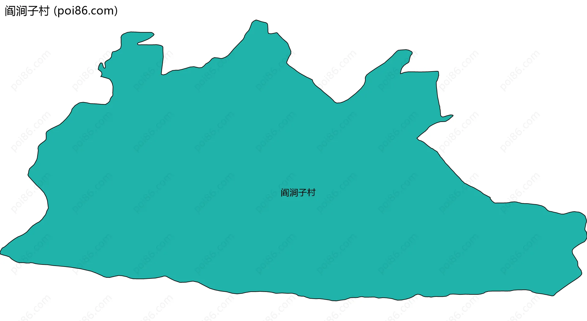 阎涧子村边界地图