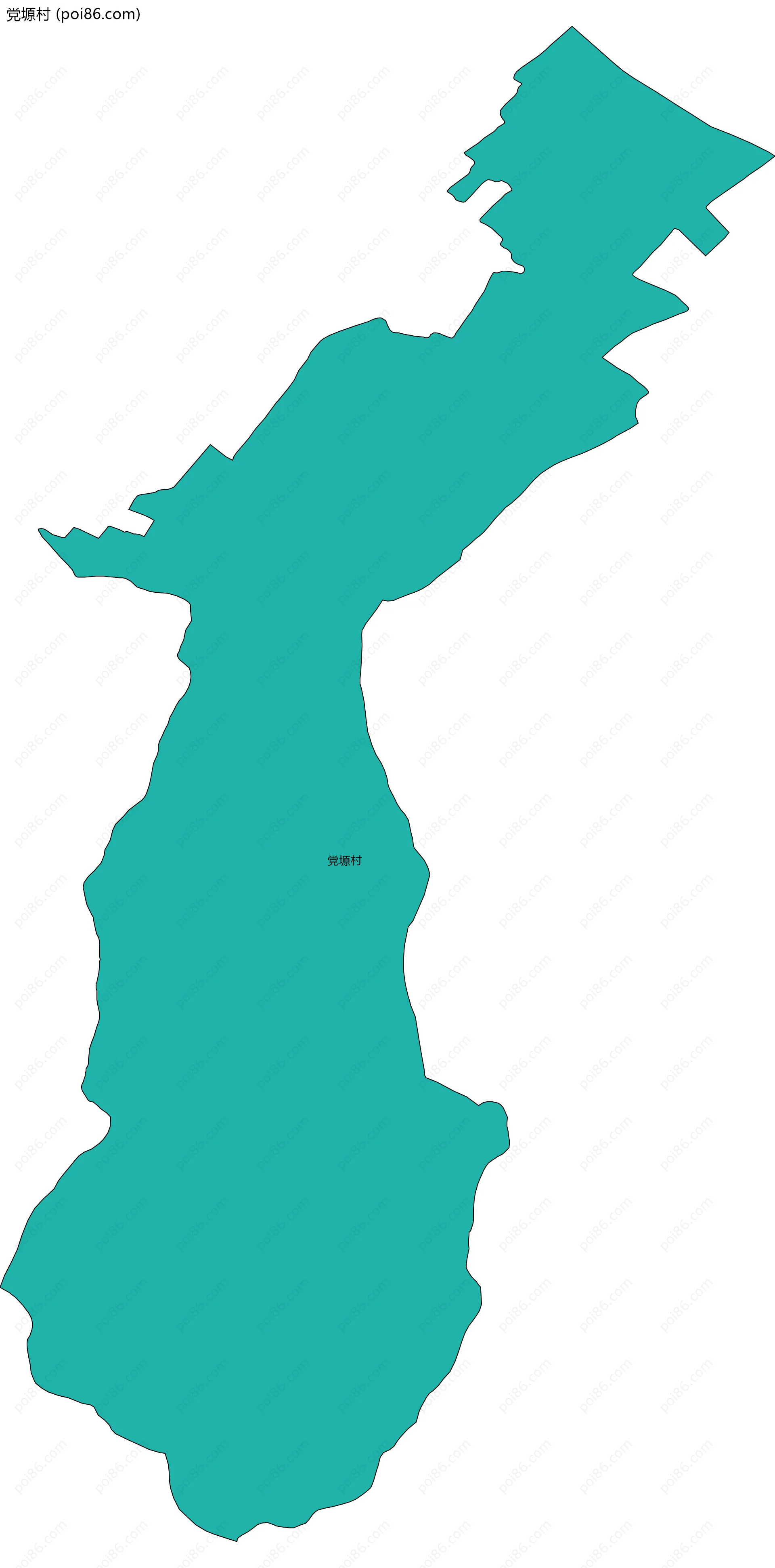 党塬村边界地图