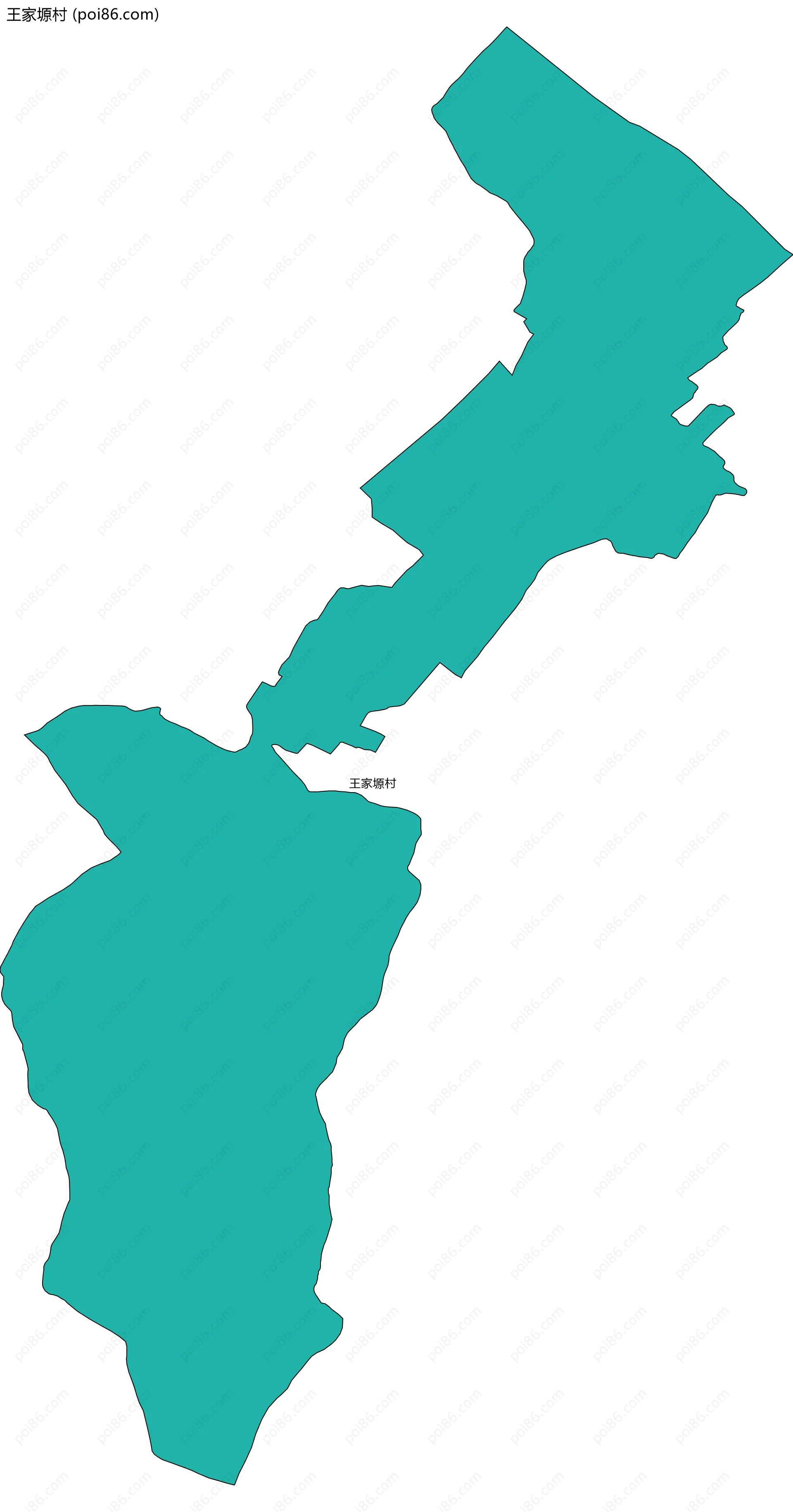 王家塬村边界地图