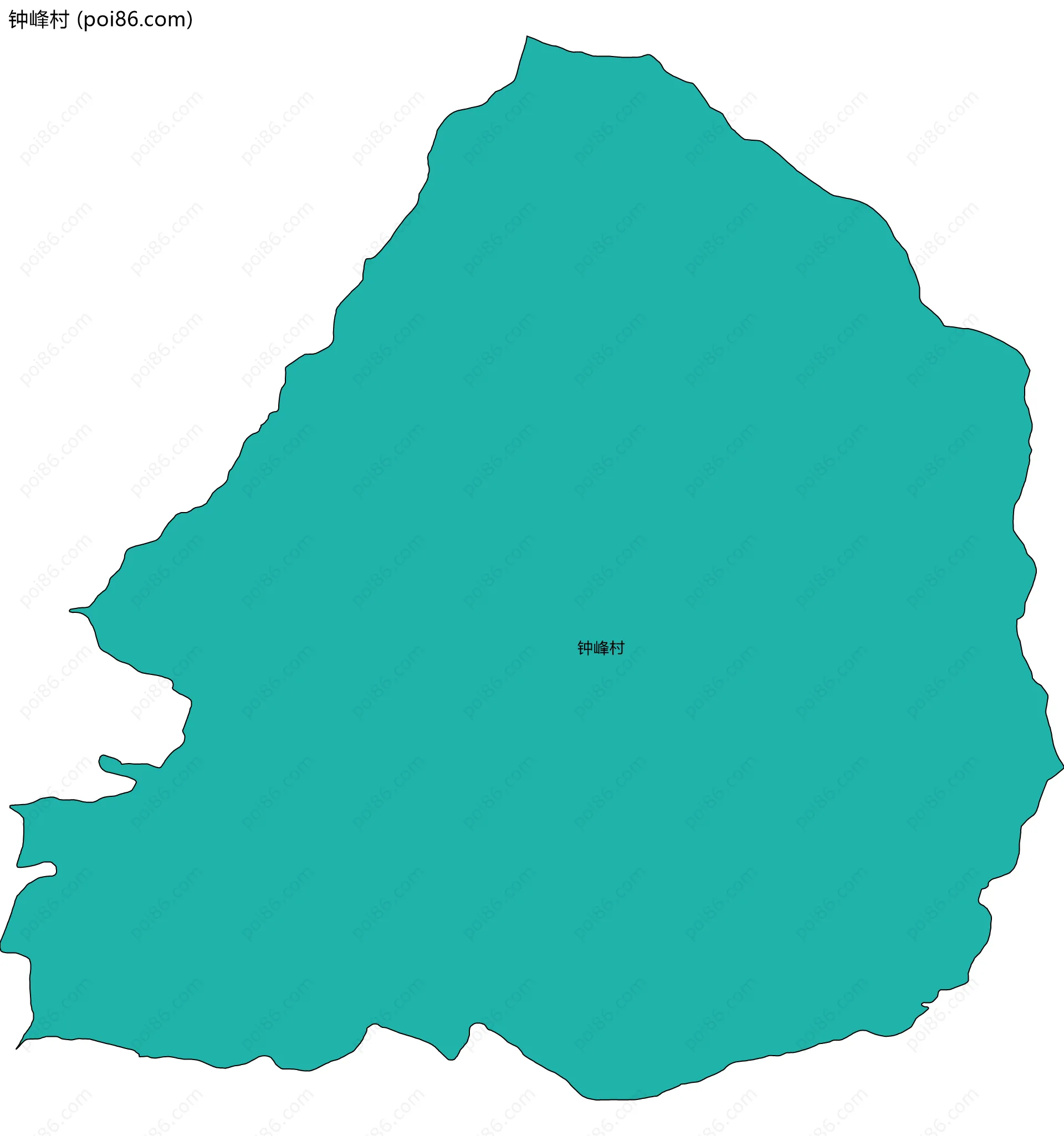 钟峰村边界地图