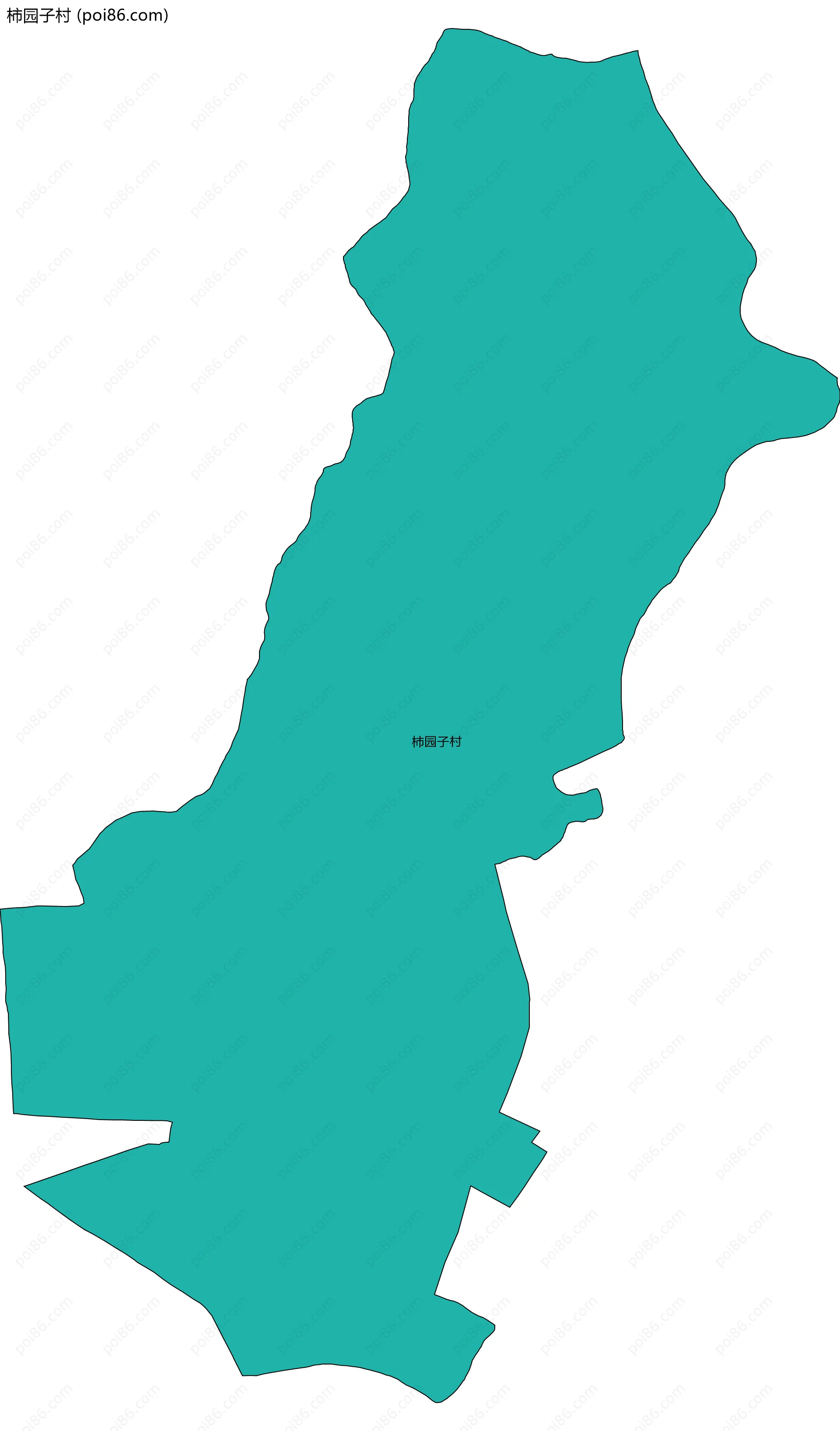 柿园子村边界地图