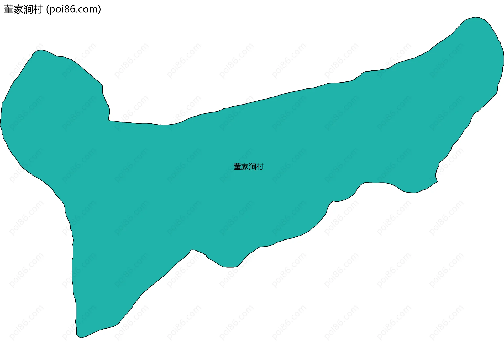 董家涧村边界地图