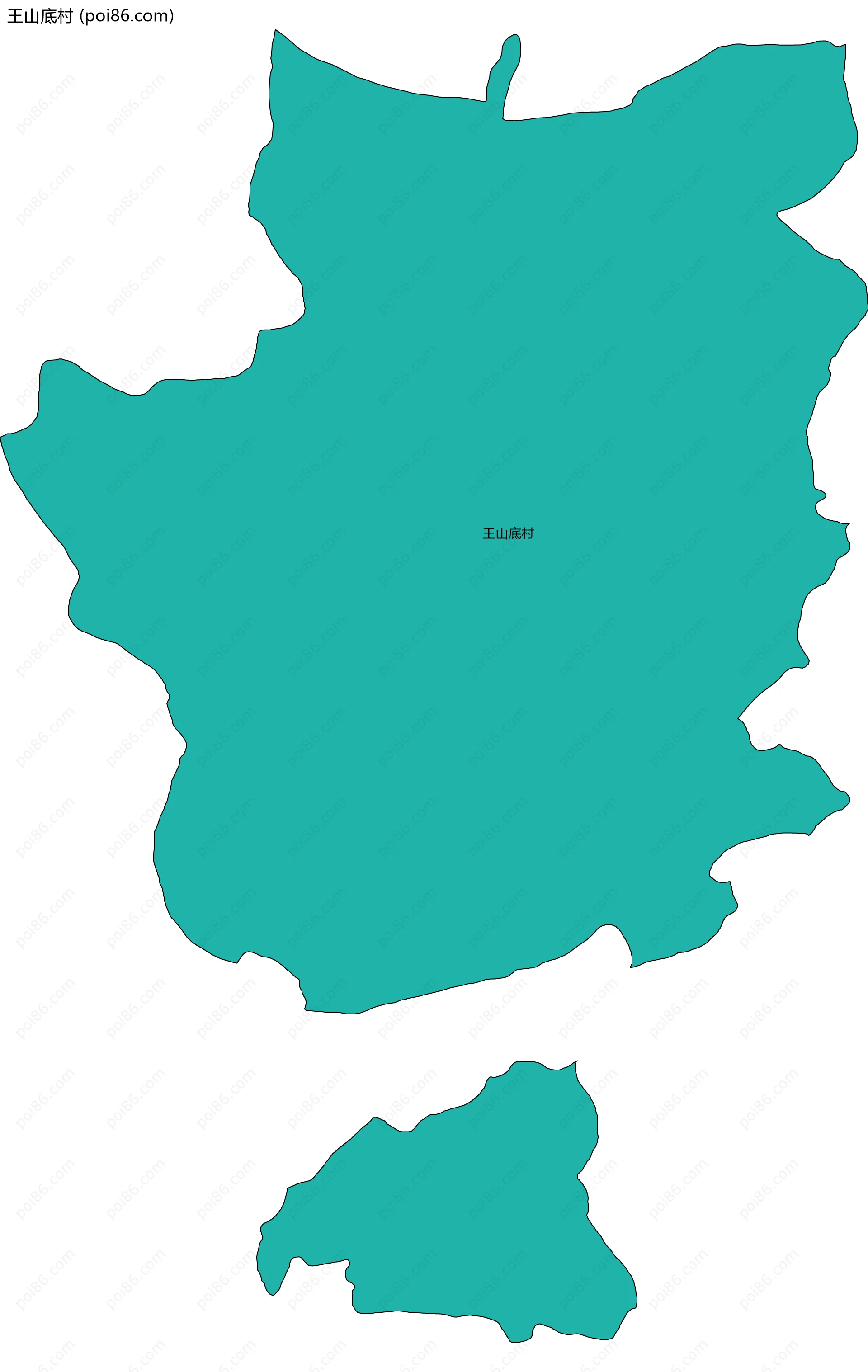 王山底村边界地图