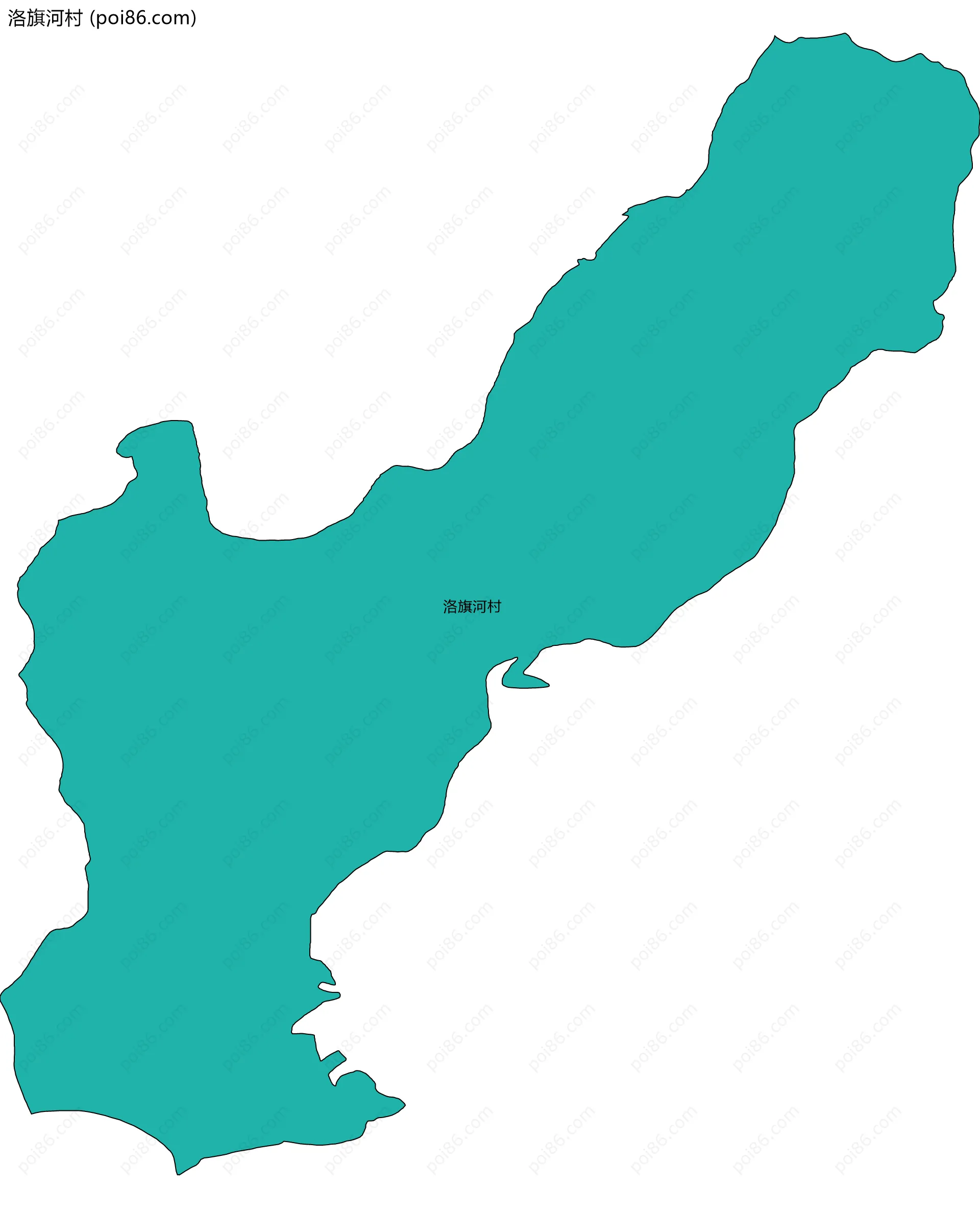 洛旗河村边界地图