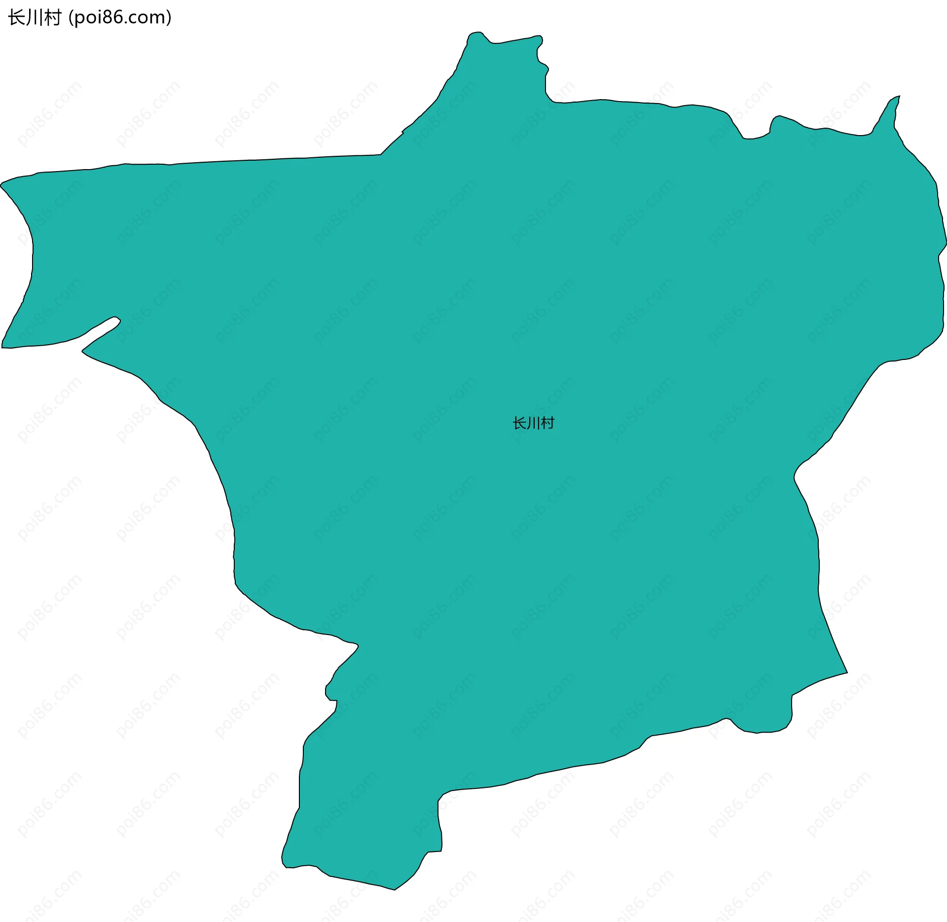 长川村边界地图