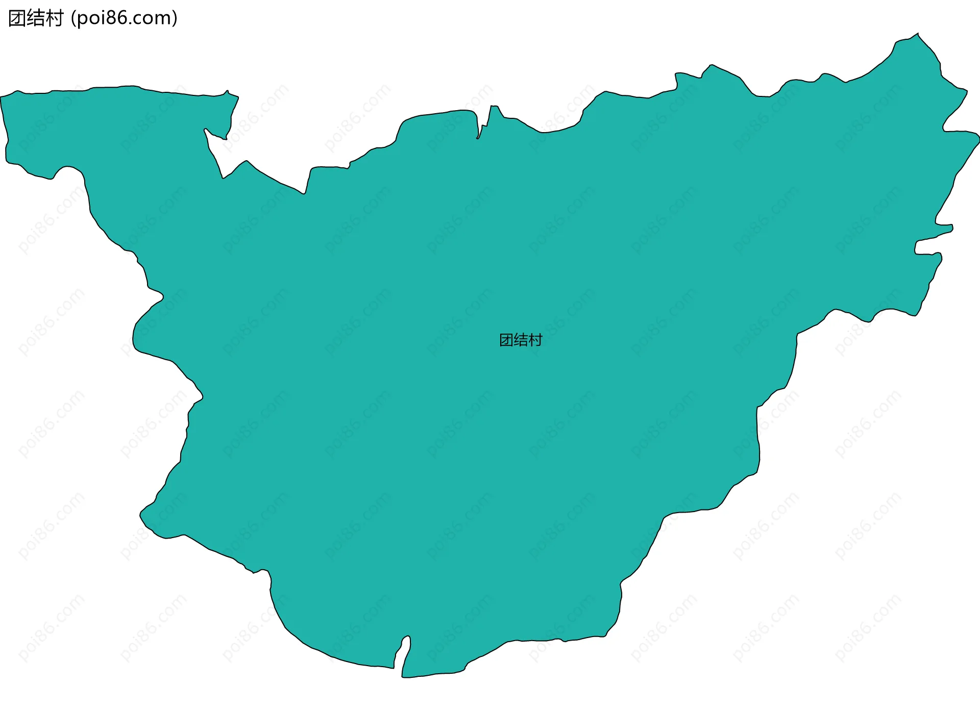 团结村边界地图