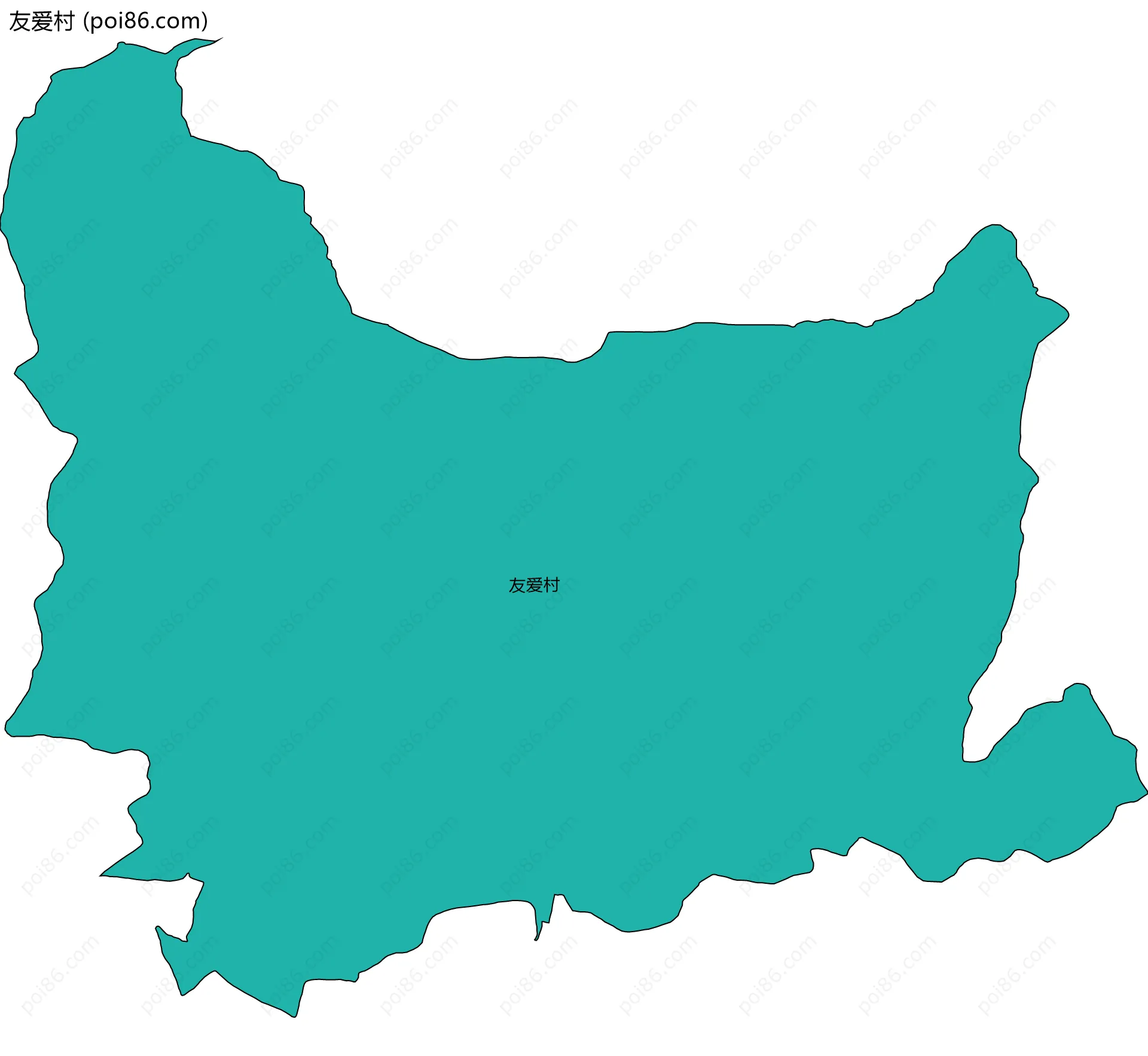 友爱村边界地图