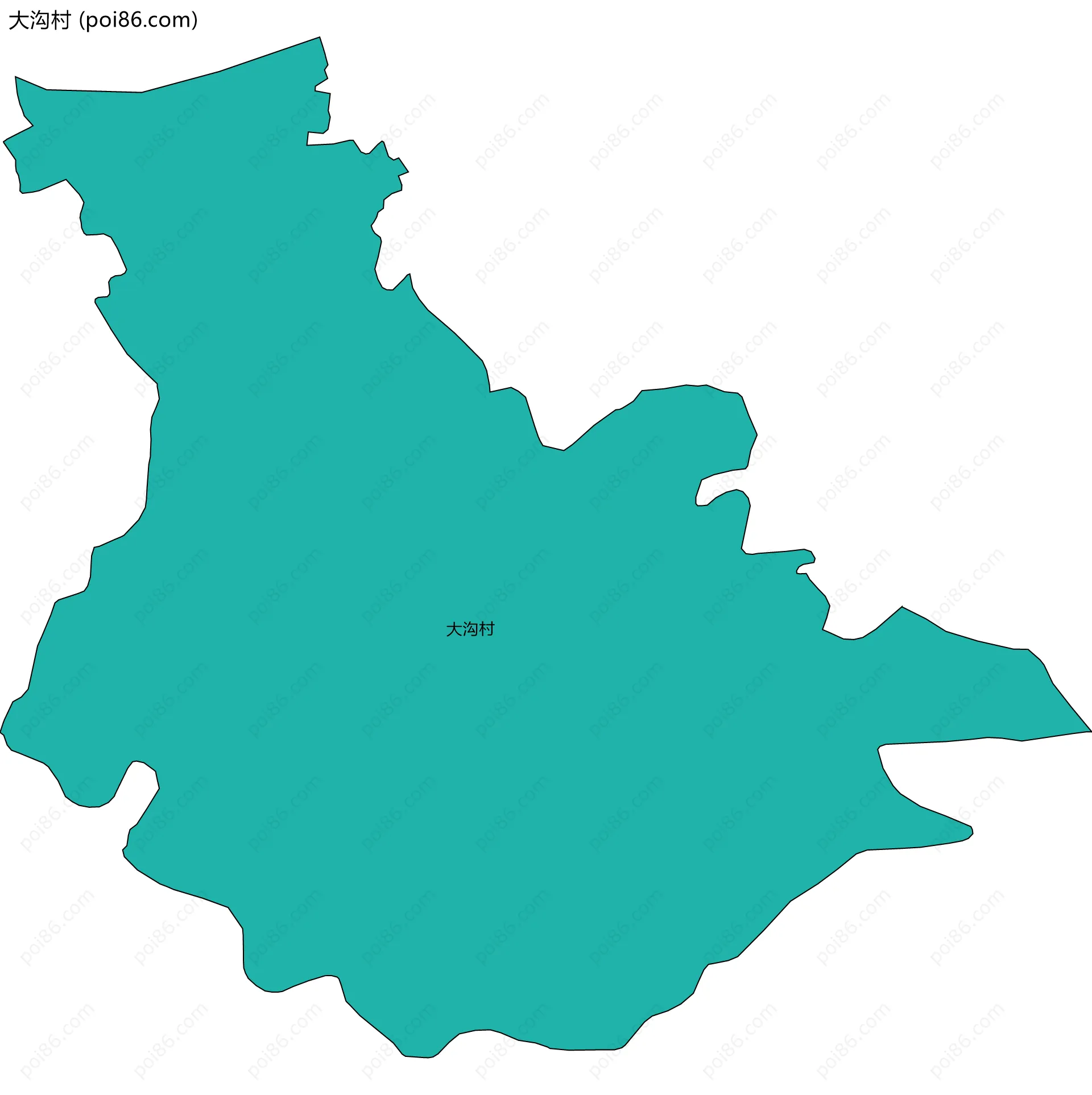 大沟村边界地图