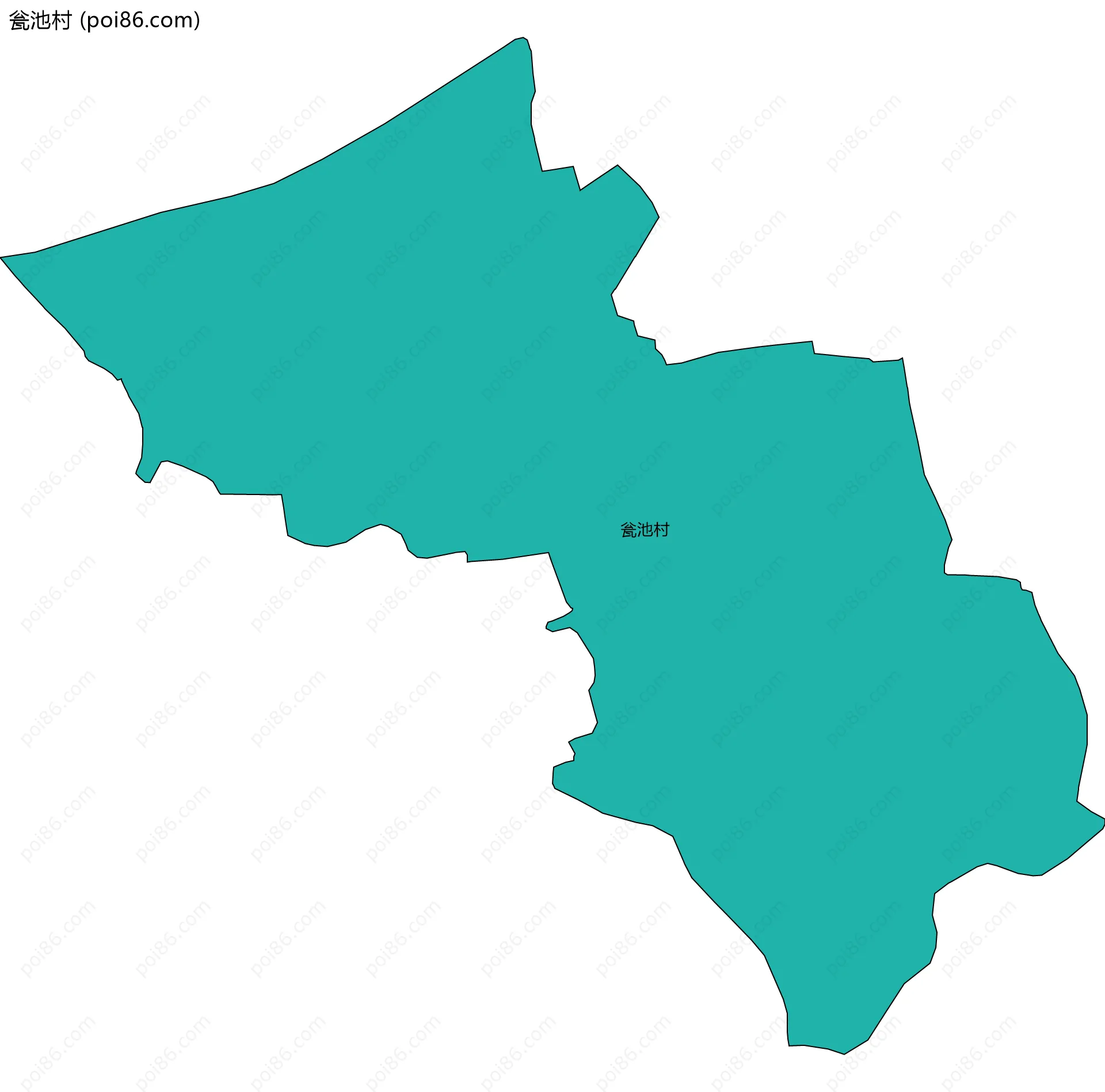 瓮池村边界地图