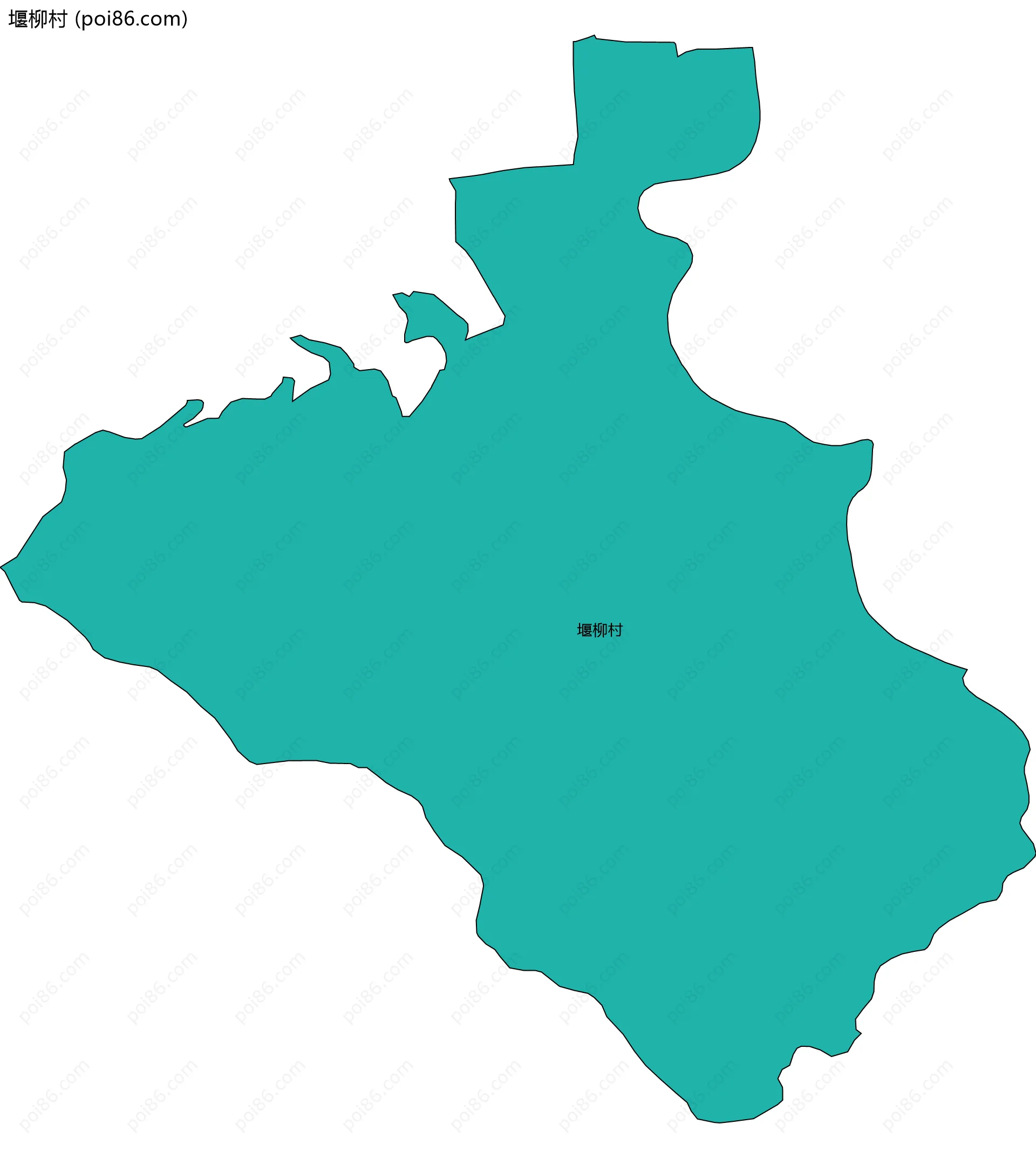 堰柳村边界地图
