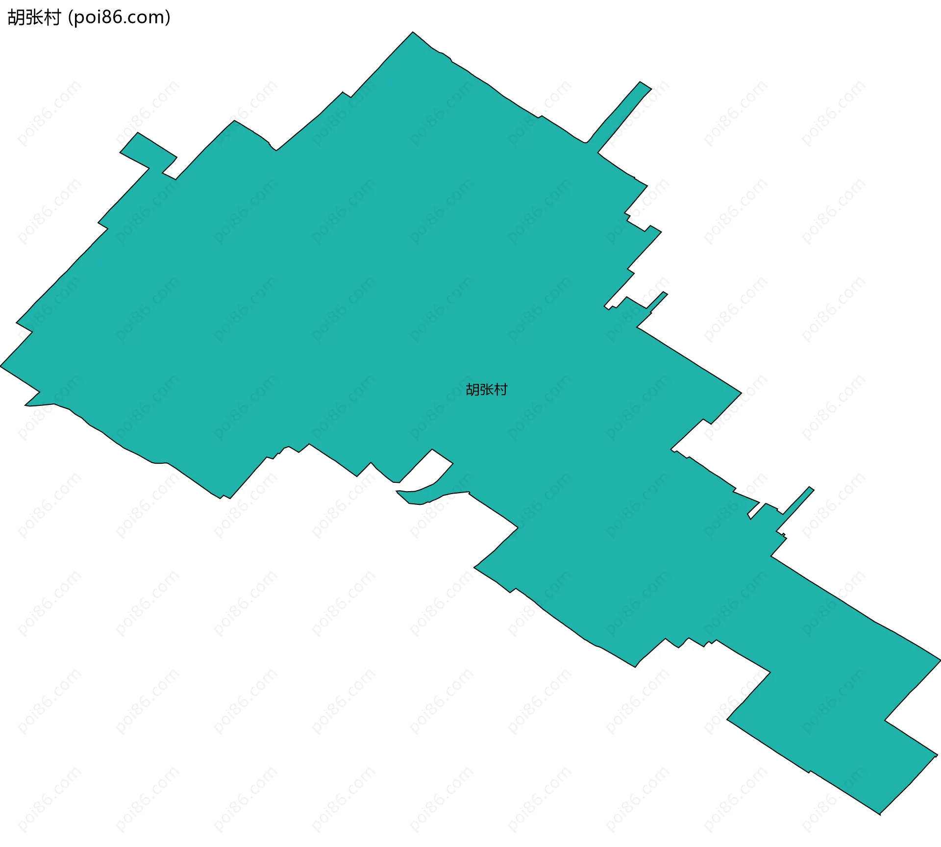 胡张村边界地图