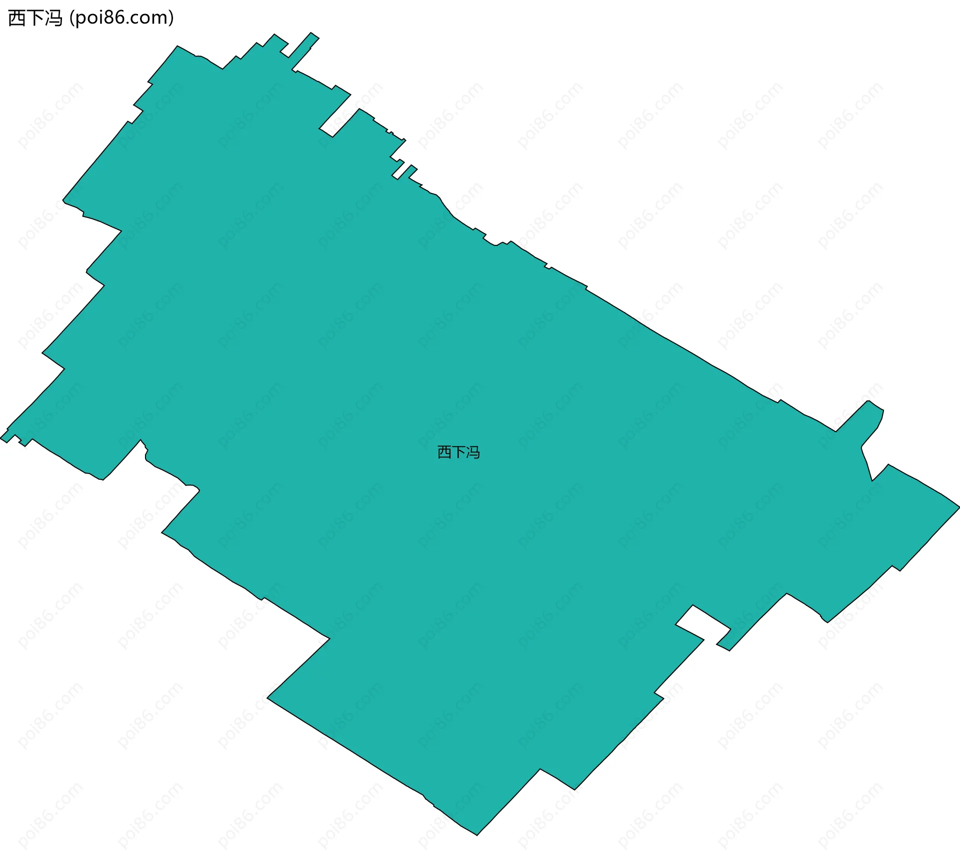 西下冯边界地图